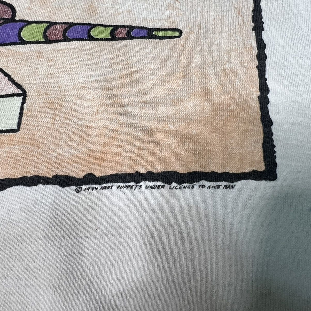 Band Tees RARE 1994 MEAT PUPPETS “BUTTHOLE SURFERS” Double Sided Tee Size US XL / EU 56 / 4 - 6 Thumbnail