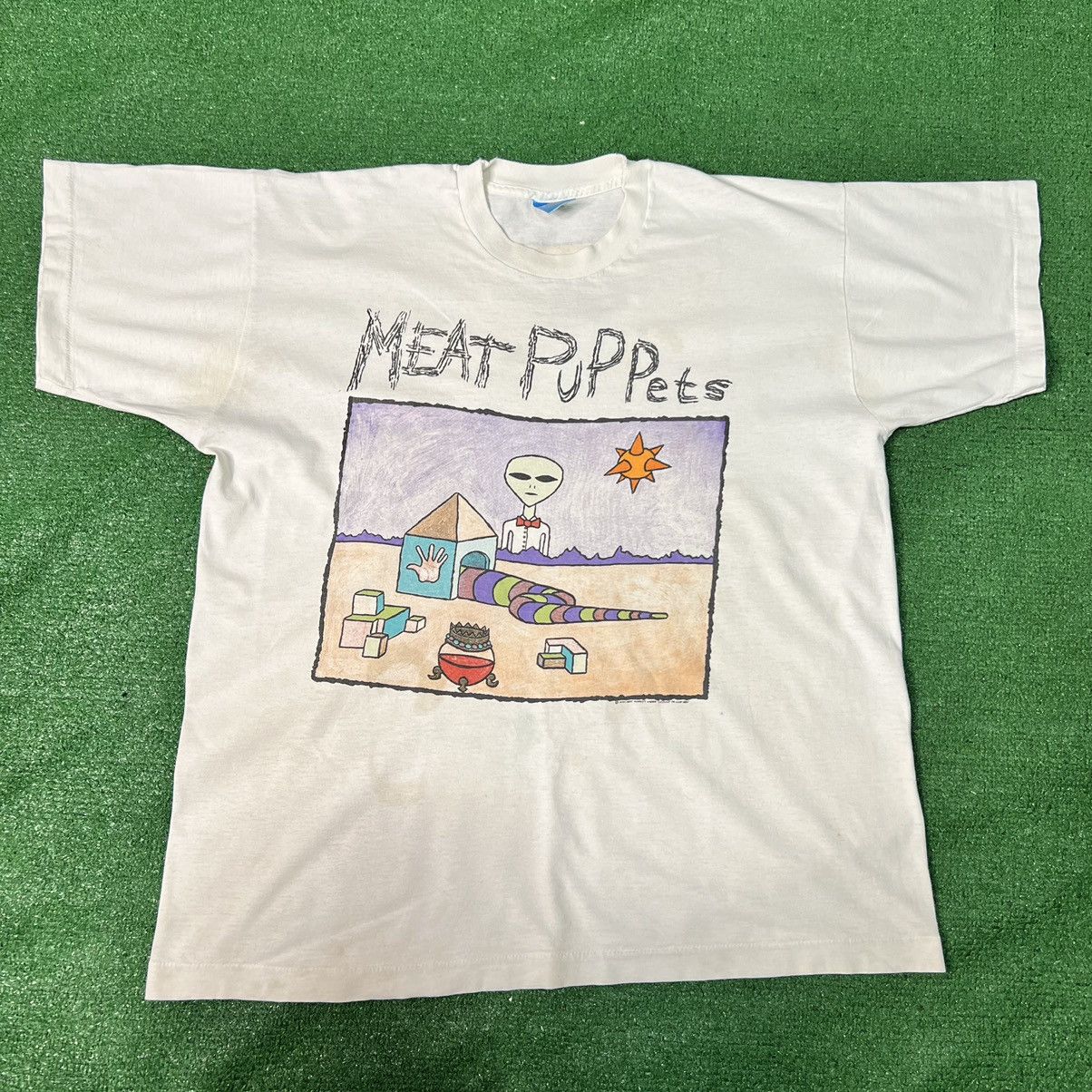 Band Tees RARE 1994 MEAT PUPPETS “BUTTHOLE SURFERS” Double Sided Tee Size US XL / EU 56 / 4 - 1 Thumbnail