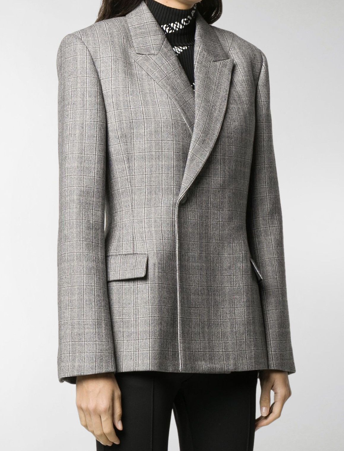 Balenciaga Single-breasted checked blazer Size 40R - 4 Thumbnail
