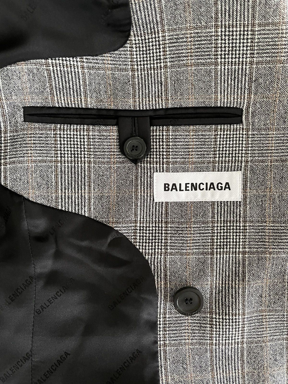 Balenciaga Single-breasted checked blazer Size 40R - 5 Thumbnail