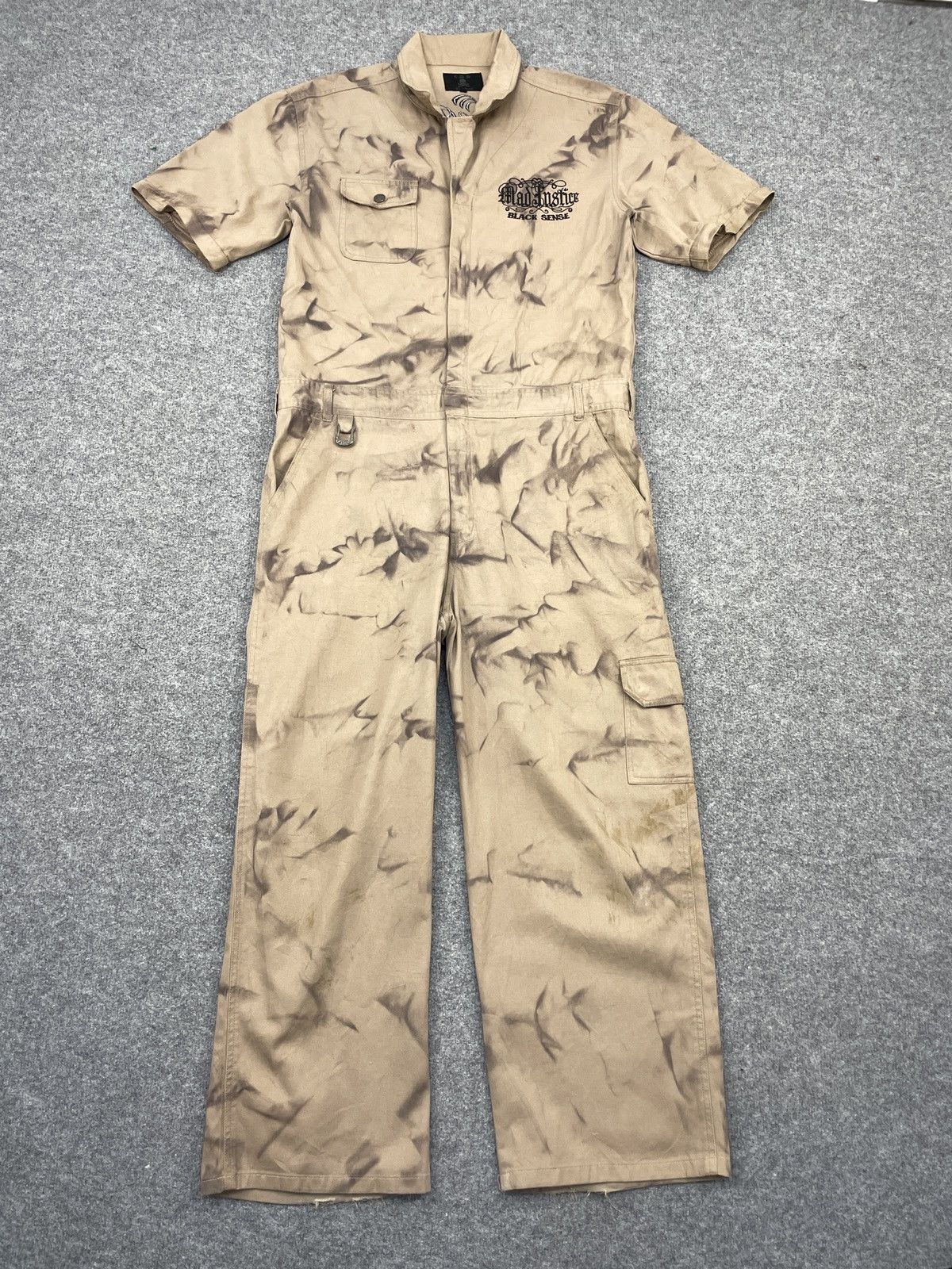 Japanese Brand RARE' Vintage C.D.S Black Sense Coverall Race Skulls Size US 35 - 2 Thumbnail