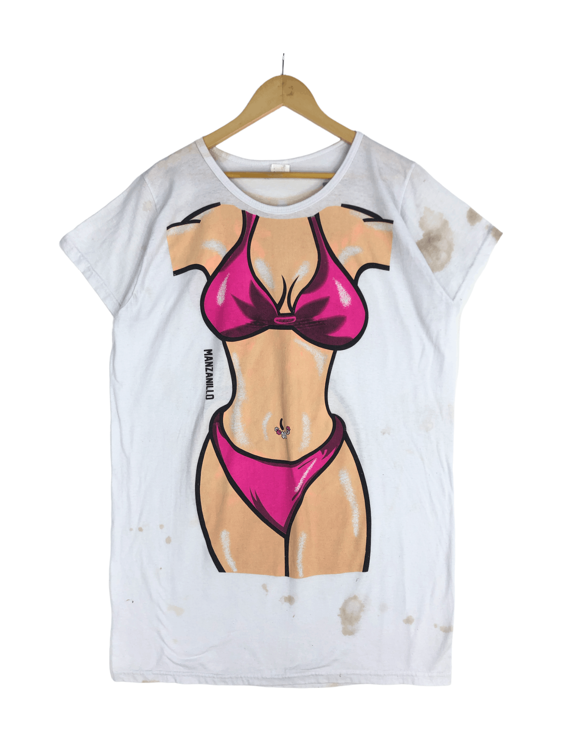 Vintage Distressed Sexy Girl Posse Art T Shirt XL Size