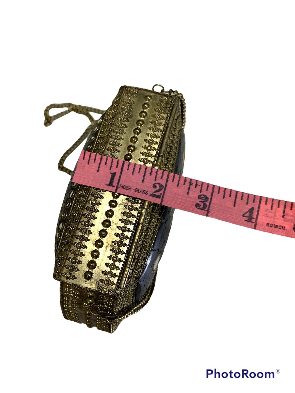 Native NATIVE ARABIC INDIAN TRIBE BRASS GOLD TONE EVENING BAG Size ONE SIZE - 5 Thumbnail