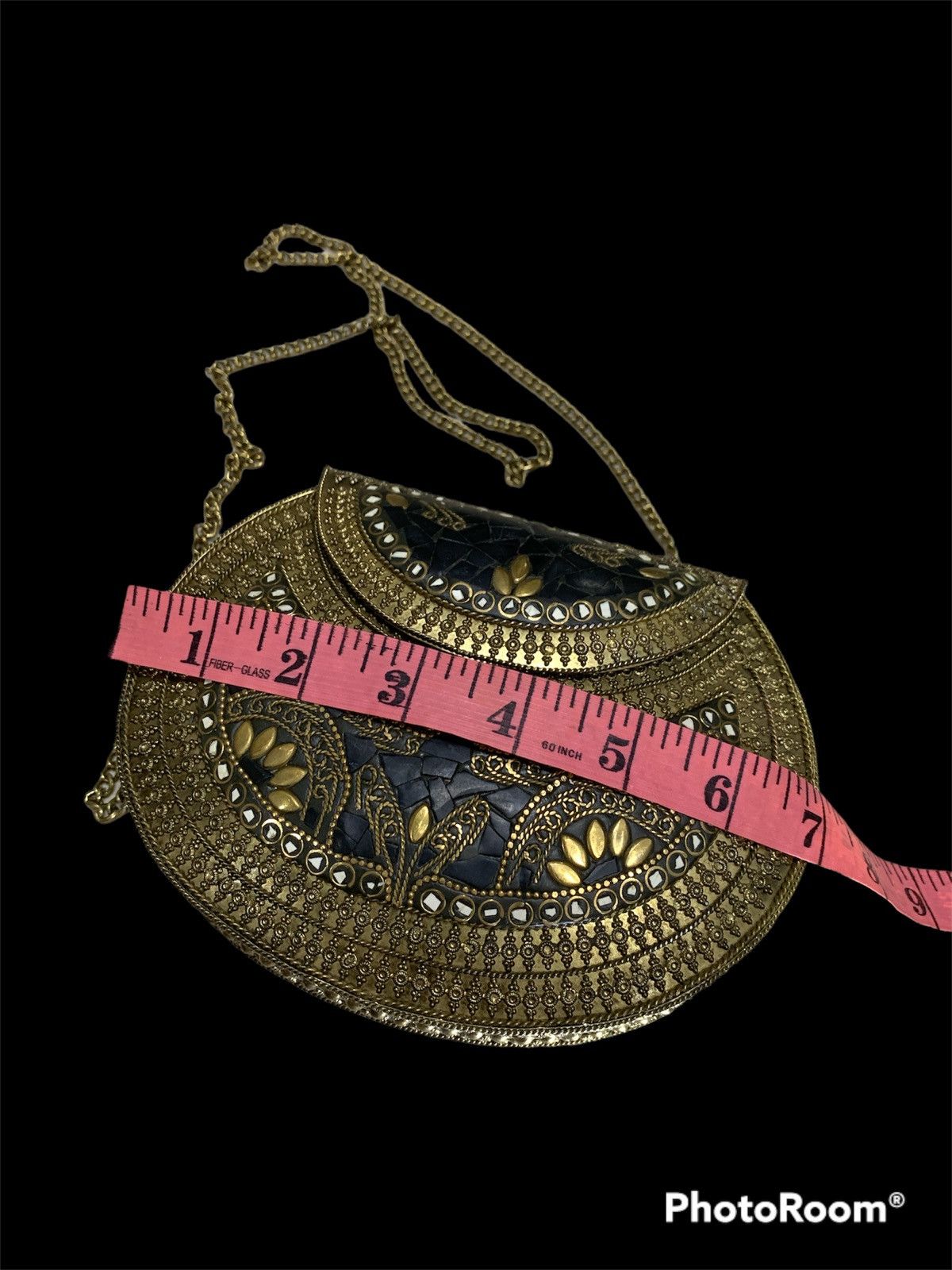 Native NATIVE ARABIC INDIAN TRIBE BRASS GOLD TONE EVENING BAG Size ONE SIZE - 3 Thumbnail