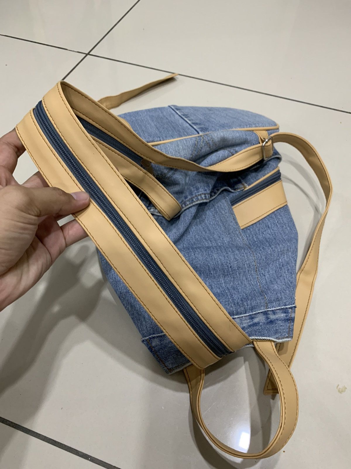 Handmade VINTAGE LEVI'S HANDMADE TWO WAYS BACKPACK CROSSOVER BAG Size ONE SIZE - 13 Thumbnail