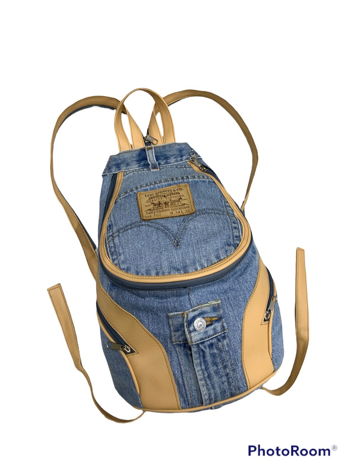 Handmade VINTAGE LEVI'S HANDMADE TWO WAYS BACKPACK CROSSOVER BAG Size ONE SIZE - 1 Thumbnail