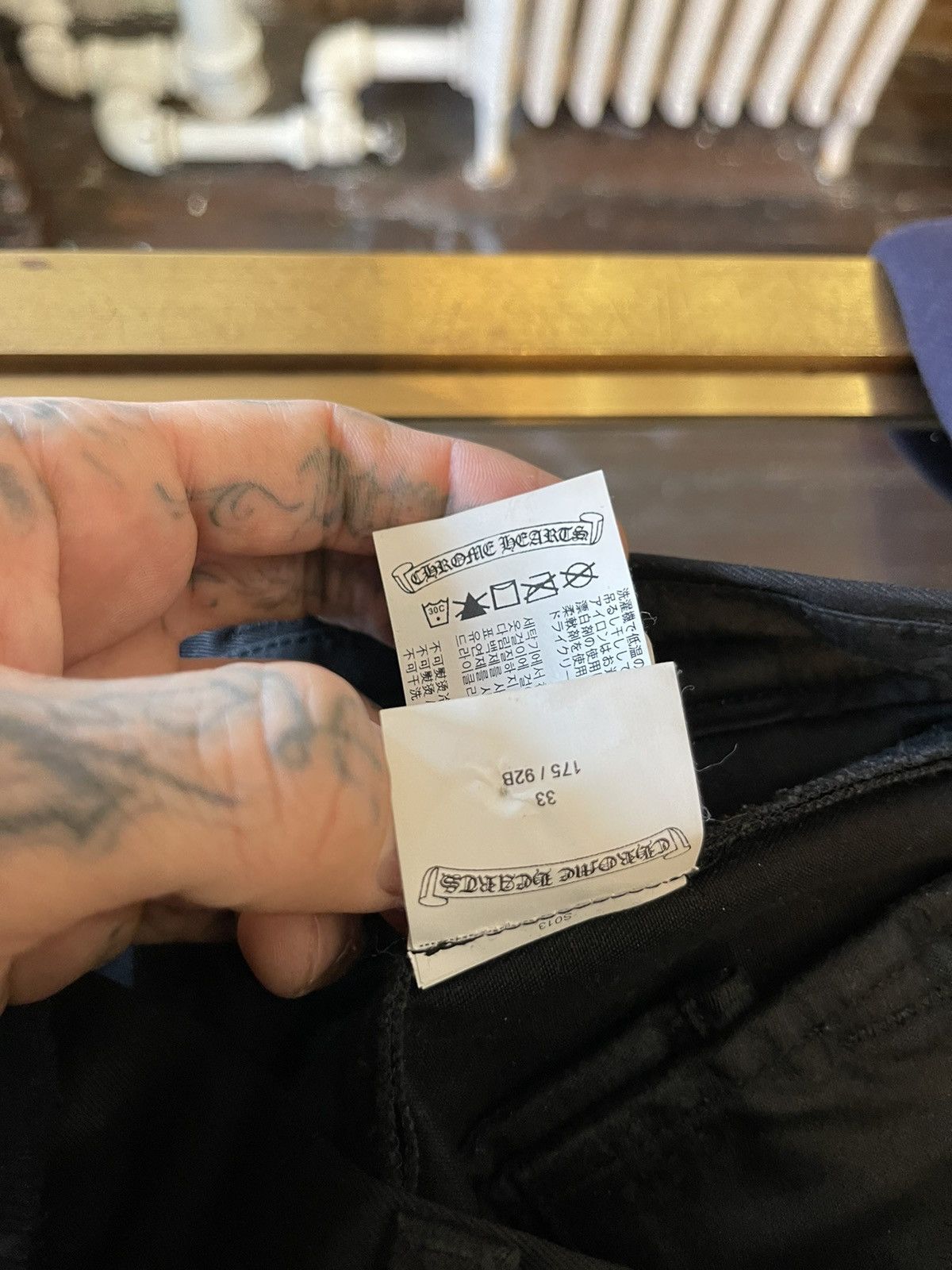 Chrome Hearts Chrome Hearts Black Skater Chino Jeans Pants Size US 32 / EU 48 - 14 Thumbnail