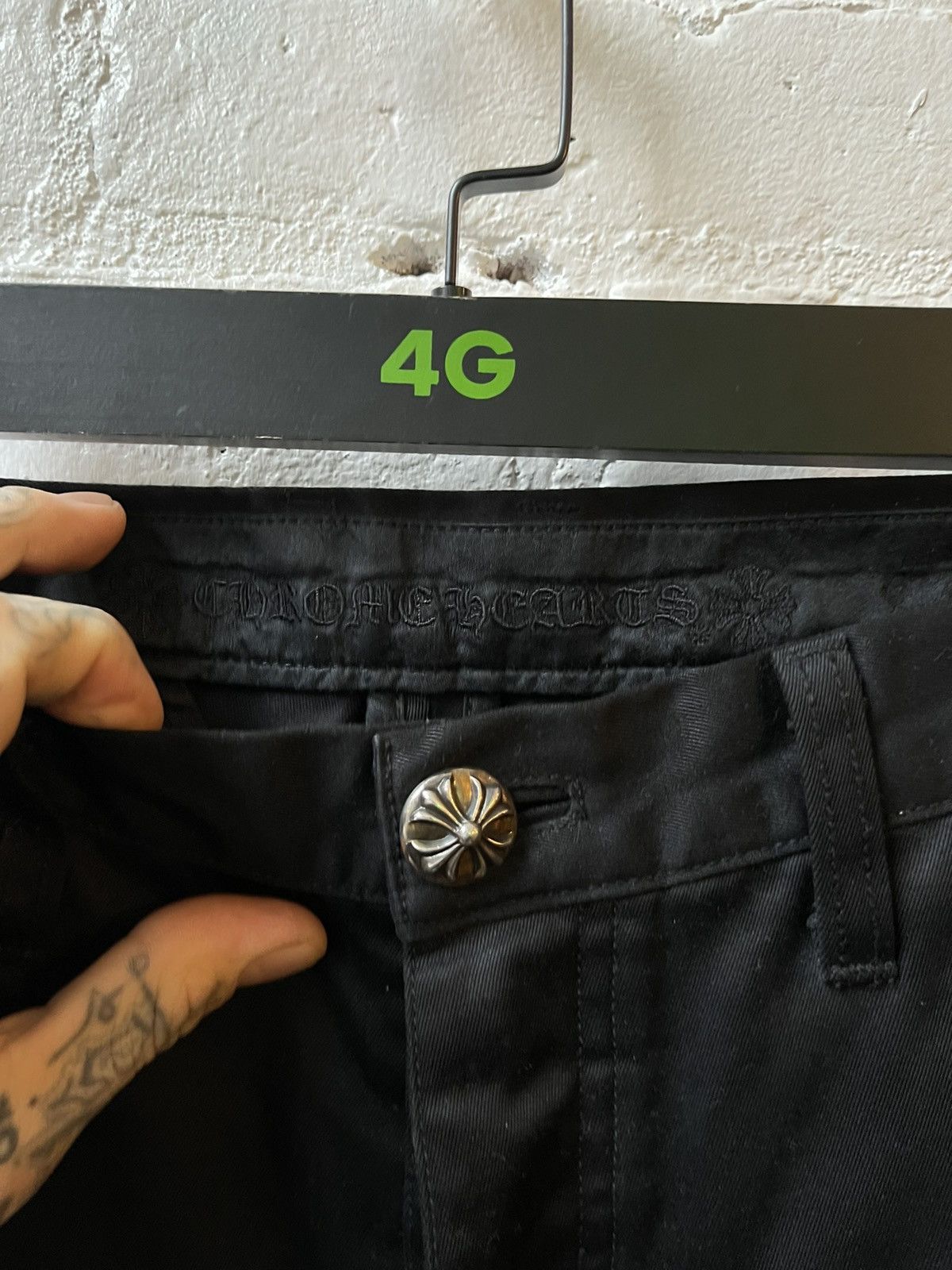 Chrome Hearts Chrome Hearts Black Skater Chino Jeans Pants Size US 32 / EU 48 - 5 Thumbnail