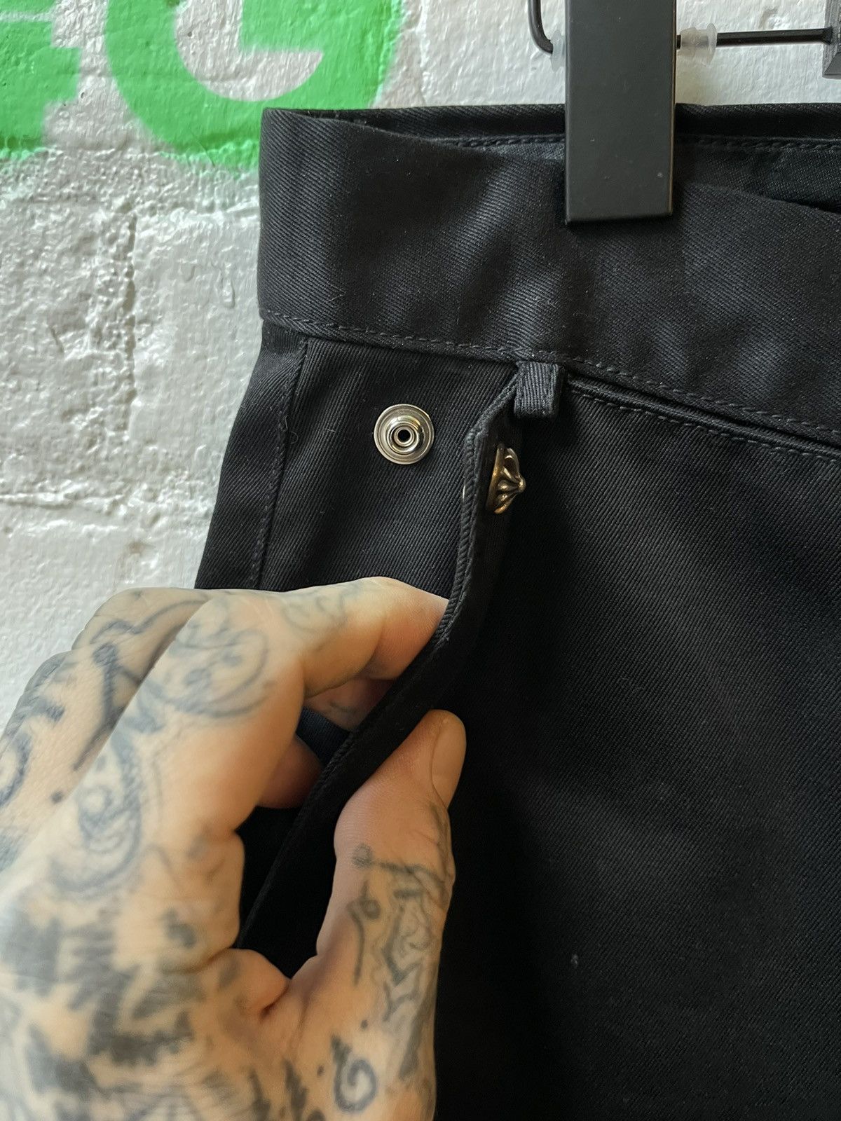 Chrome Hearts Chrome Hearts Black Skater Chino Jeans Pants Size US 32 / EU 48 - 4 Thumbnail