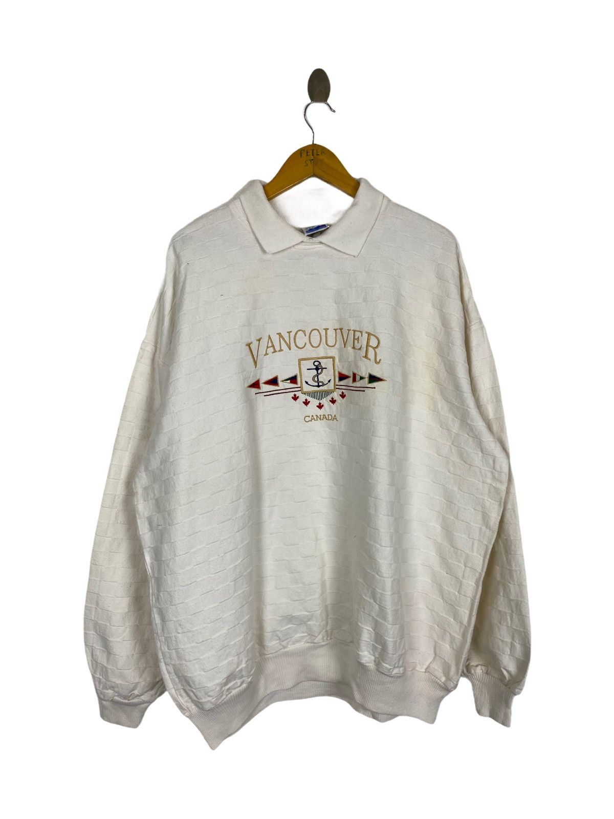 Canada West × Vintage VINTAGE VANCOUVER CANADA ENBROIDEREY COLLAR SWEATER Size US XL / EU 56 / 4 - 1 Thumbnail