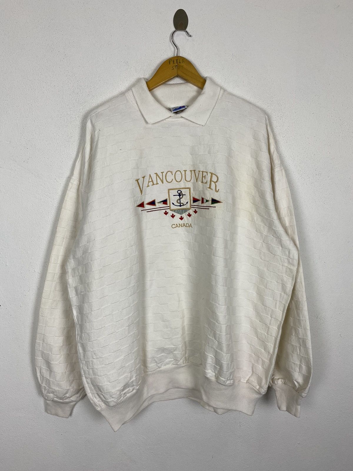 Canada West × Vintage VINTAGE VANCOUVER CANADA ENBROIDEREY COLLAR SWEATER Size US XL / EU 56 / 4 - 2 Thumbnail