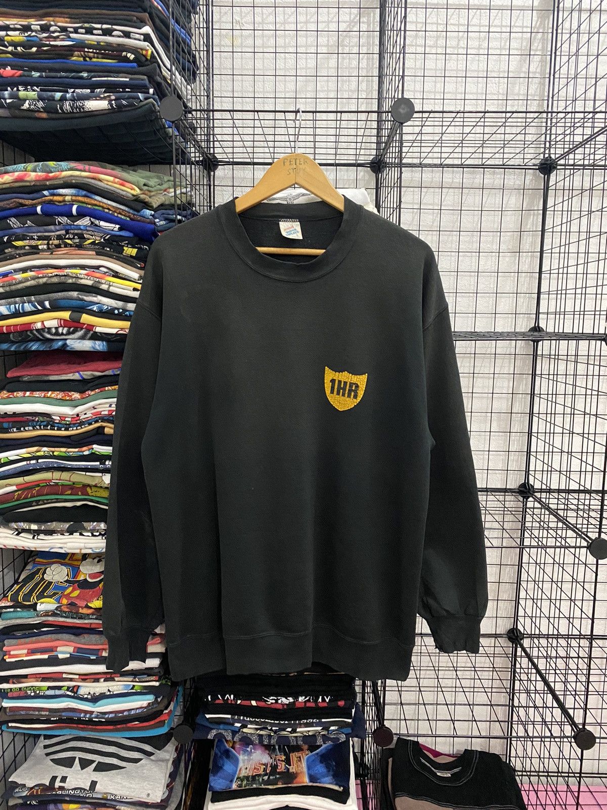 Jerzees × Vintage Vintage 1HR Sweatshirt Size US L / EU 52-54 / 3 - 1 Thumbnail