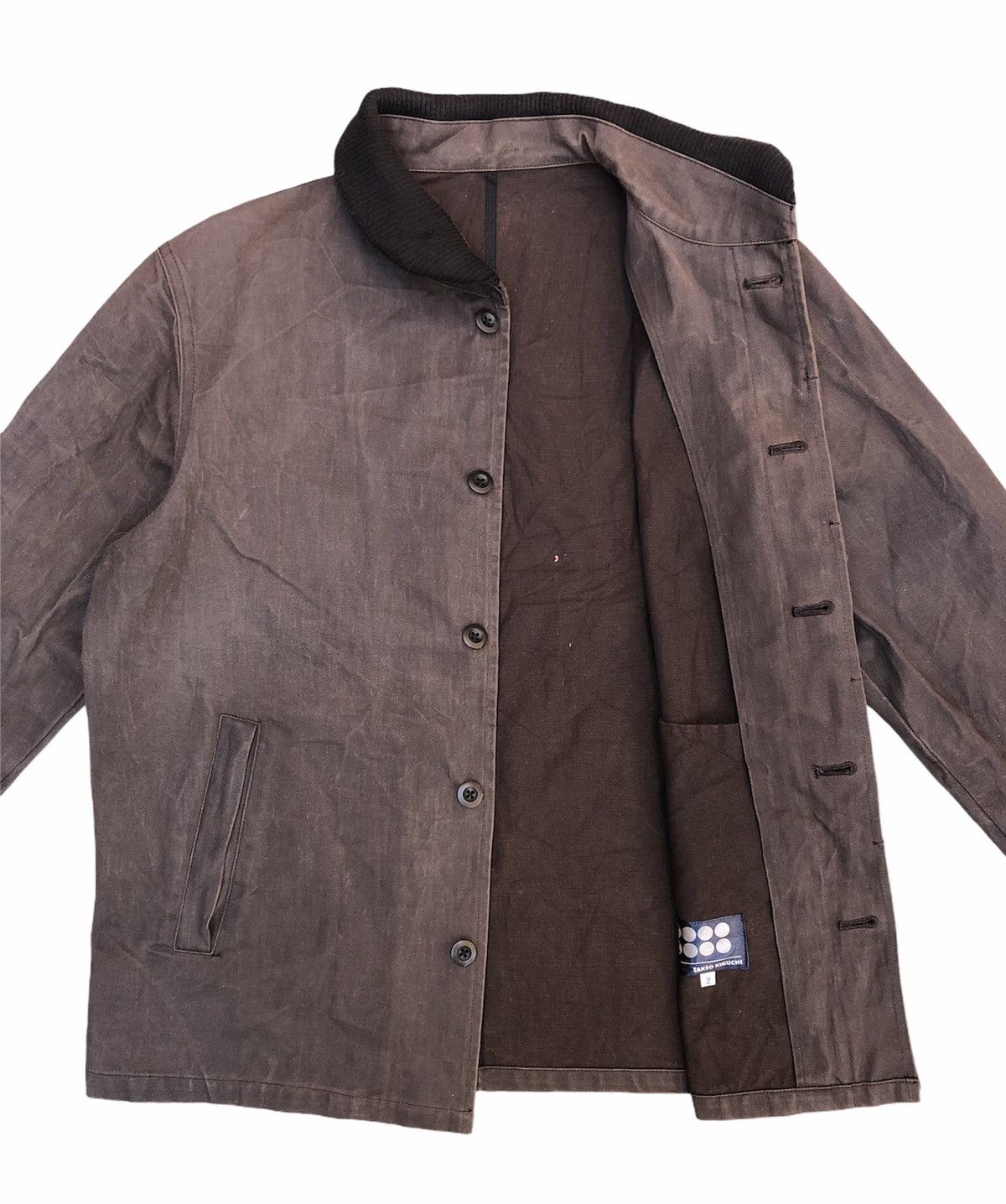 Japanese Brand × Takeo Kikuchi Takeo Kikuchi Wax Coated Shawl Collar Jacket Size US M / EU 48-50 / 2 - 7 Thumbnail
