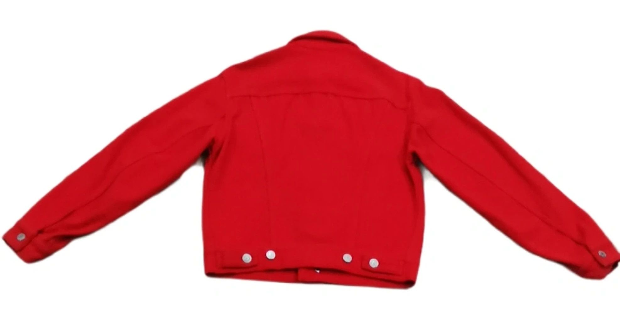 Levi's Levis Red Wool Denim Women Trucker Jacket Size S / US 4 / IT 40 - 2 Thumbnail