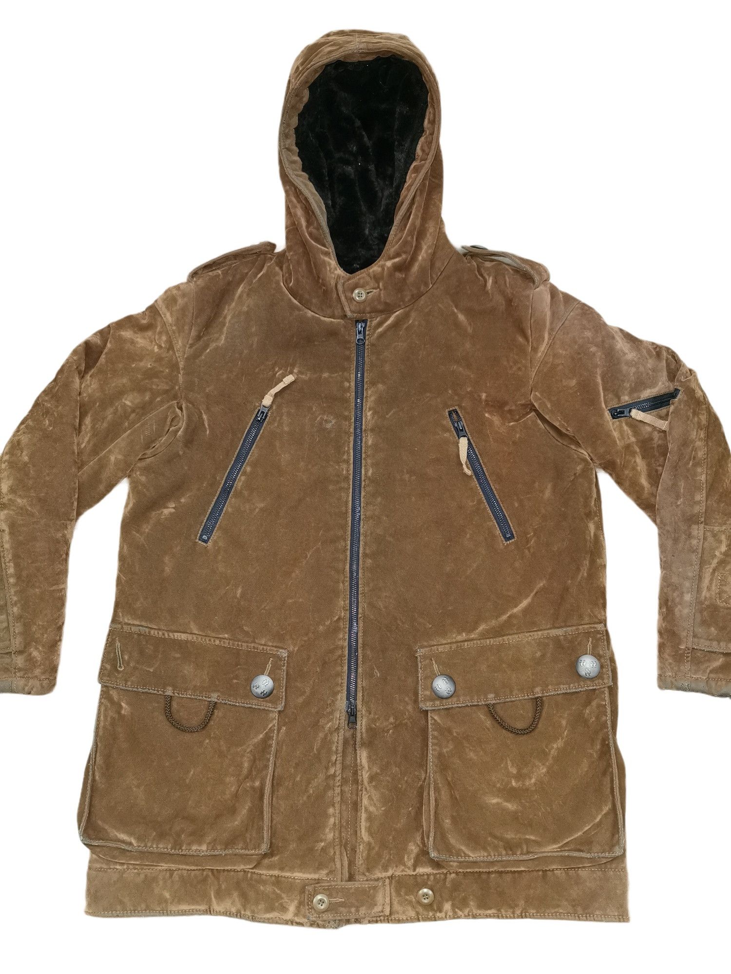 If Six Was Nine PPFM Velvet Shearling Parka Heavy Jacket Size US M / EU 48-50 / 2 - 7 Thumbnail