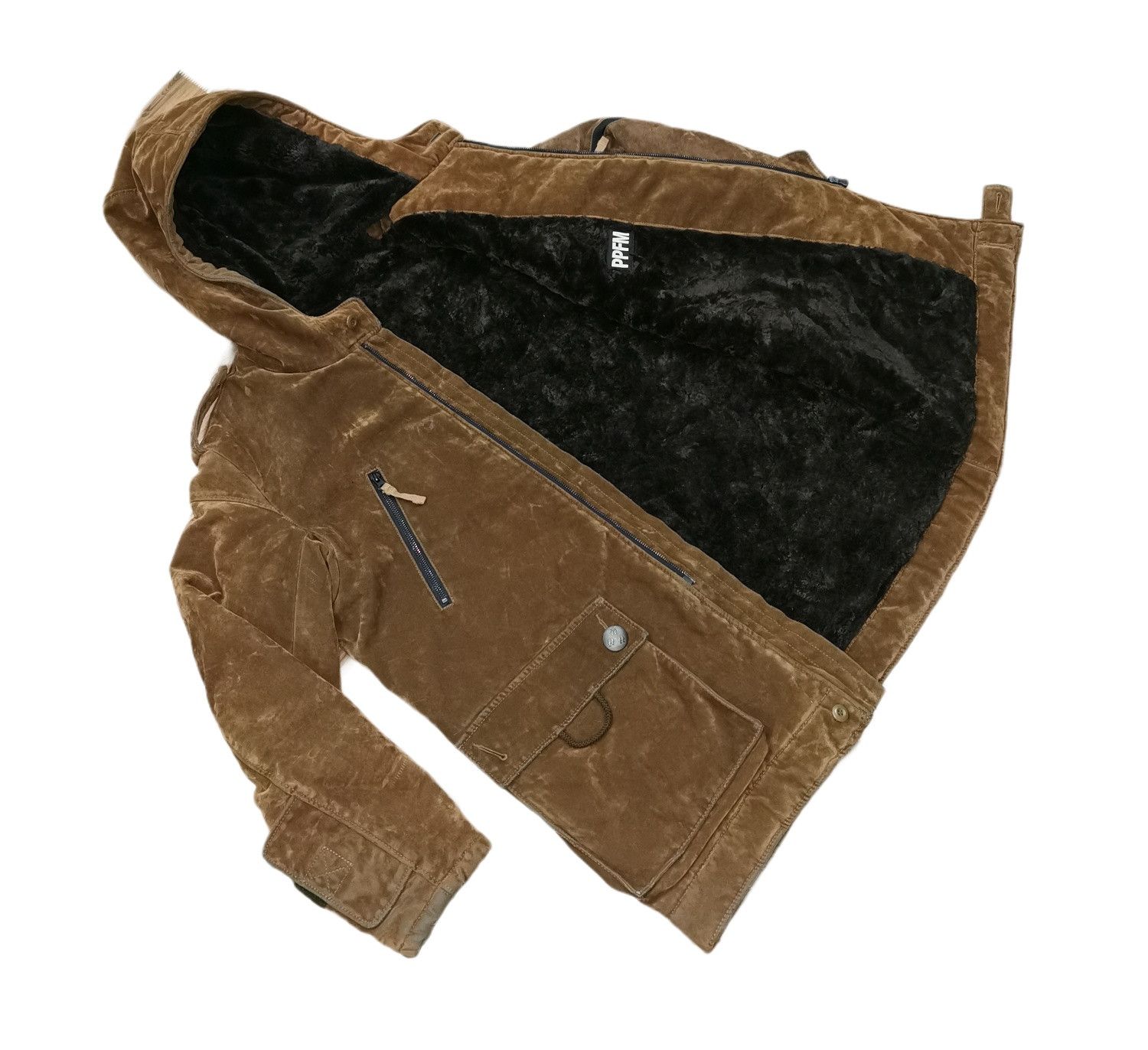 If Six Was Nine PPFM Velvet Shearling Parka Heavy Jacket Size US M / EU 48-50 / 2 - 11 Thumbnail