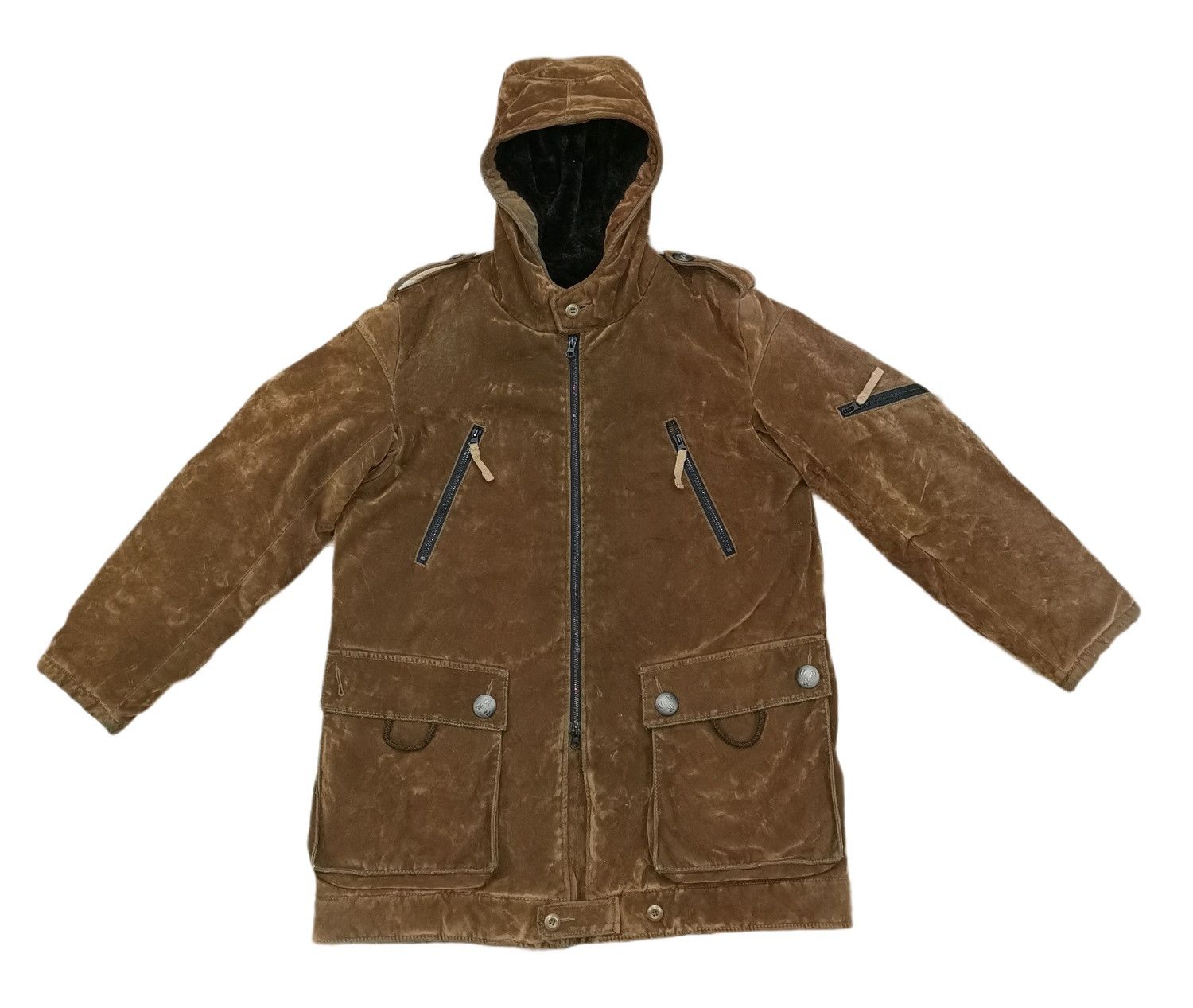 If Six Was Nine PPFM Velvet Shearling Parka Heavy Jacket Size US M / EU 48-50 / 2 - 2 Thumbnail
