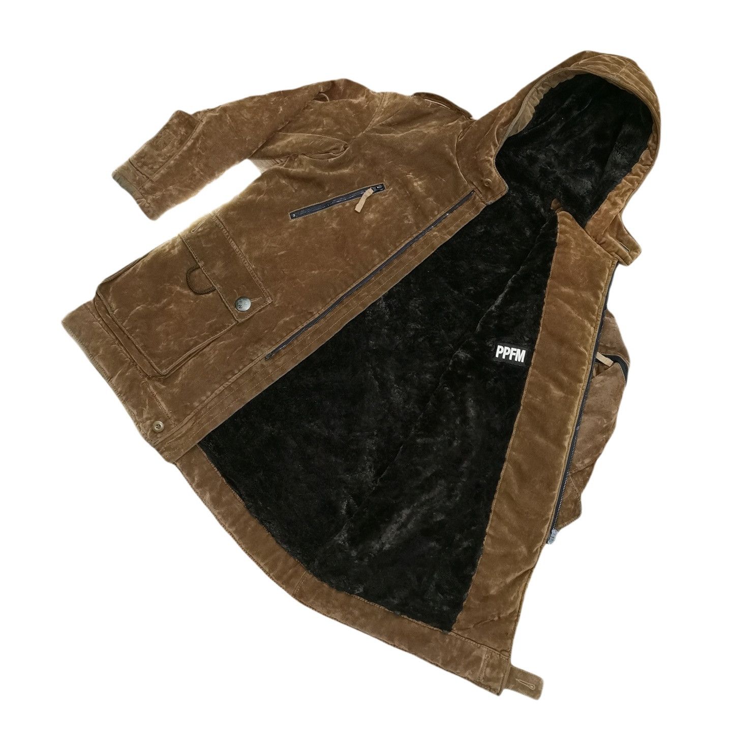 If Six Was Nine PPFM Velvet Shearling Parka Heavy Jacket Size US M / EU 48-50 / 2 - 12 Thumbnail