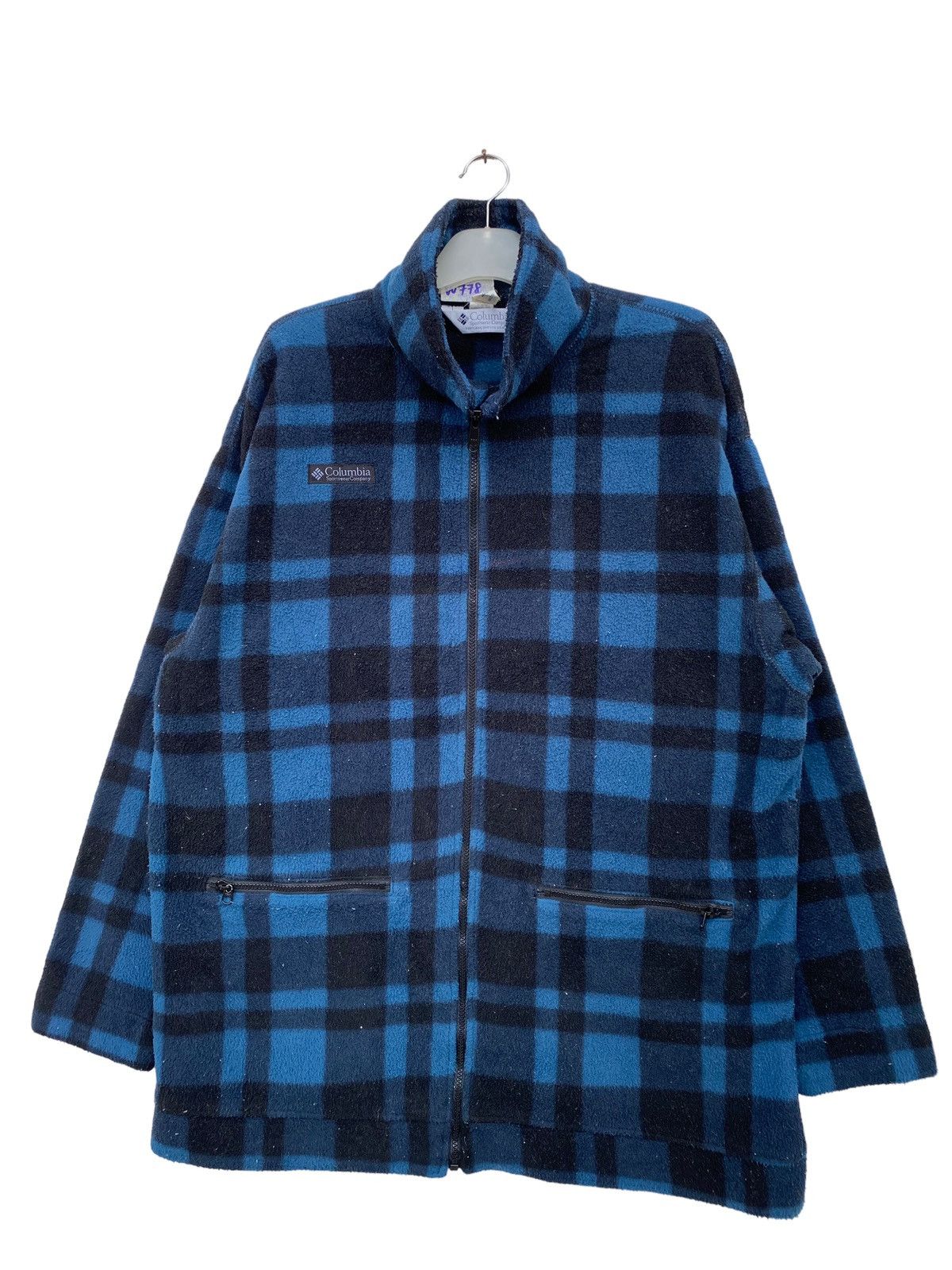 image of Gorpcore Vintage Columbia Fleece Jacket in Blue, Men's (Size Large)