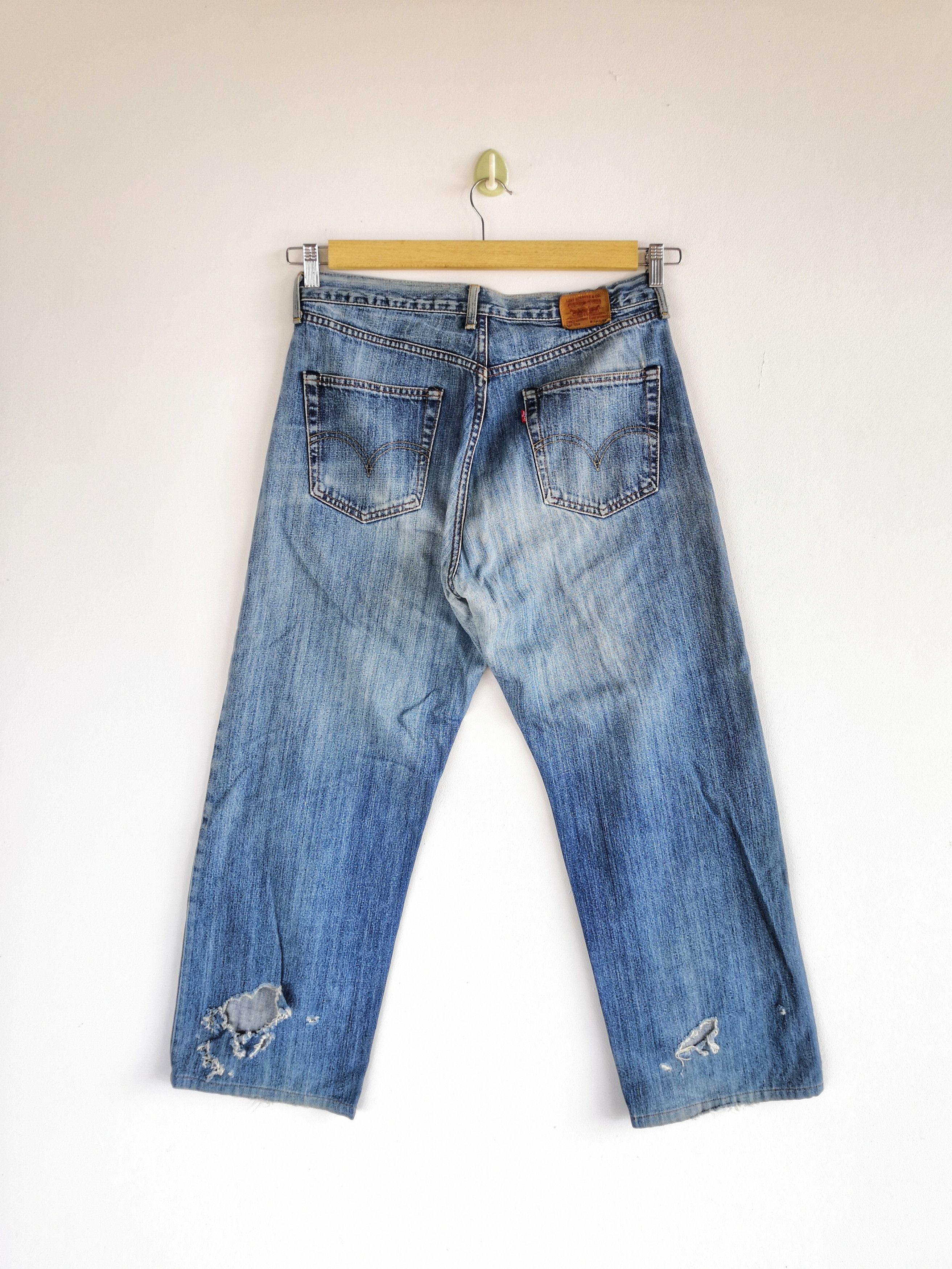 Levi's Vintage Y2K Levis Distressed Denim Levi's Crazy Baggy Jeans Size US 32 / EU 48 - 2 Thumbnail