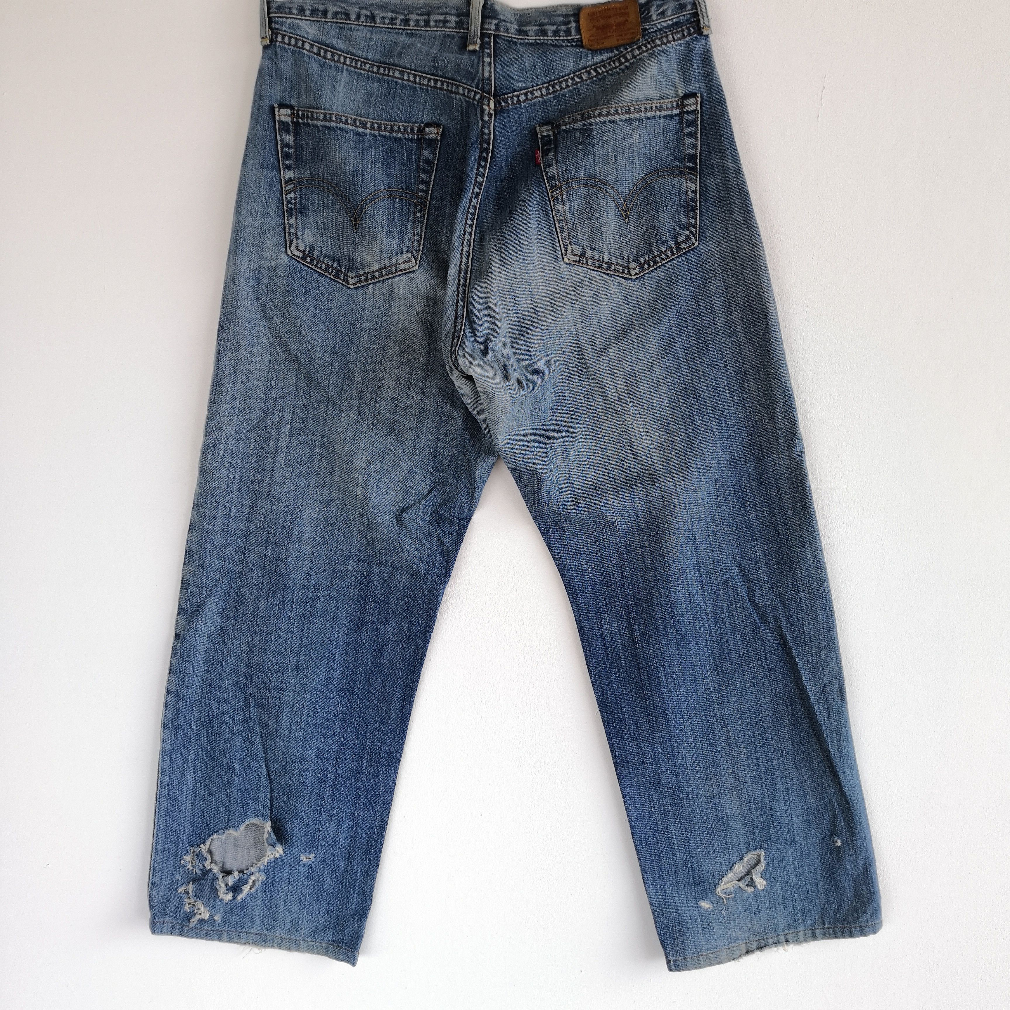 Levi's Vintage Y2K Levis Distressed Denim Levi's Crazy Baggy Jeans Size US 32 / EU 48 - 7 Thumbnail