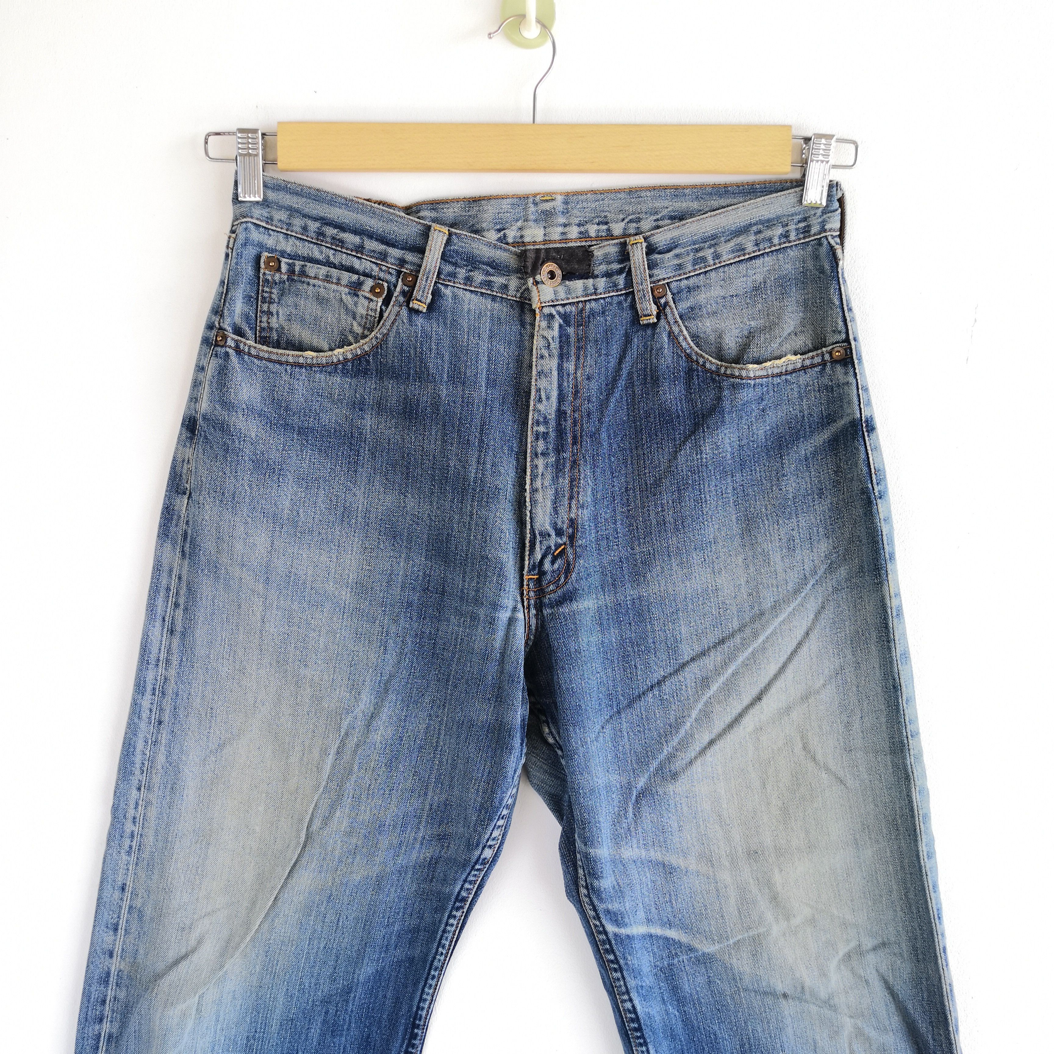Levi's Vintage Y2K Levis Distressed Denim Levi's Crazy Baggy Jeans Size US 32 / EU 48 - 4 Thumbnail