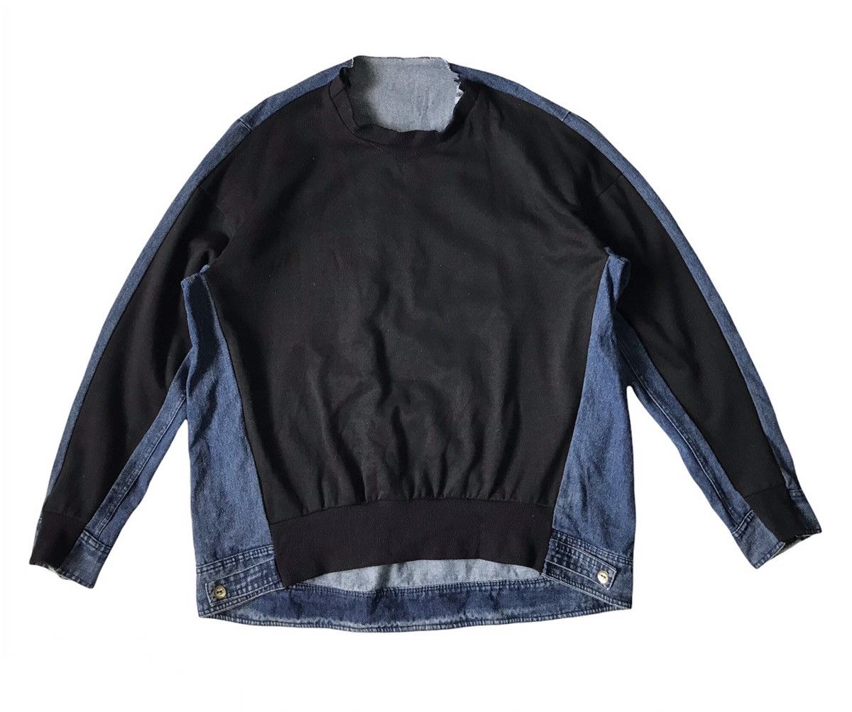 Japanese Brand Distress & Constructed Sweater/Sweatshirt Jeans Size US L / EU 52-54 / 3 - 1 Thumbnail