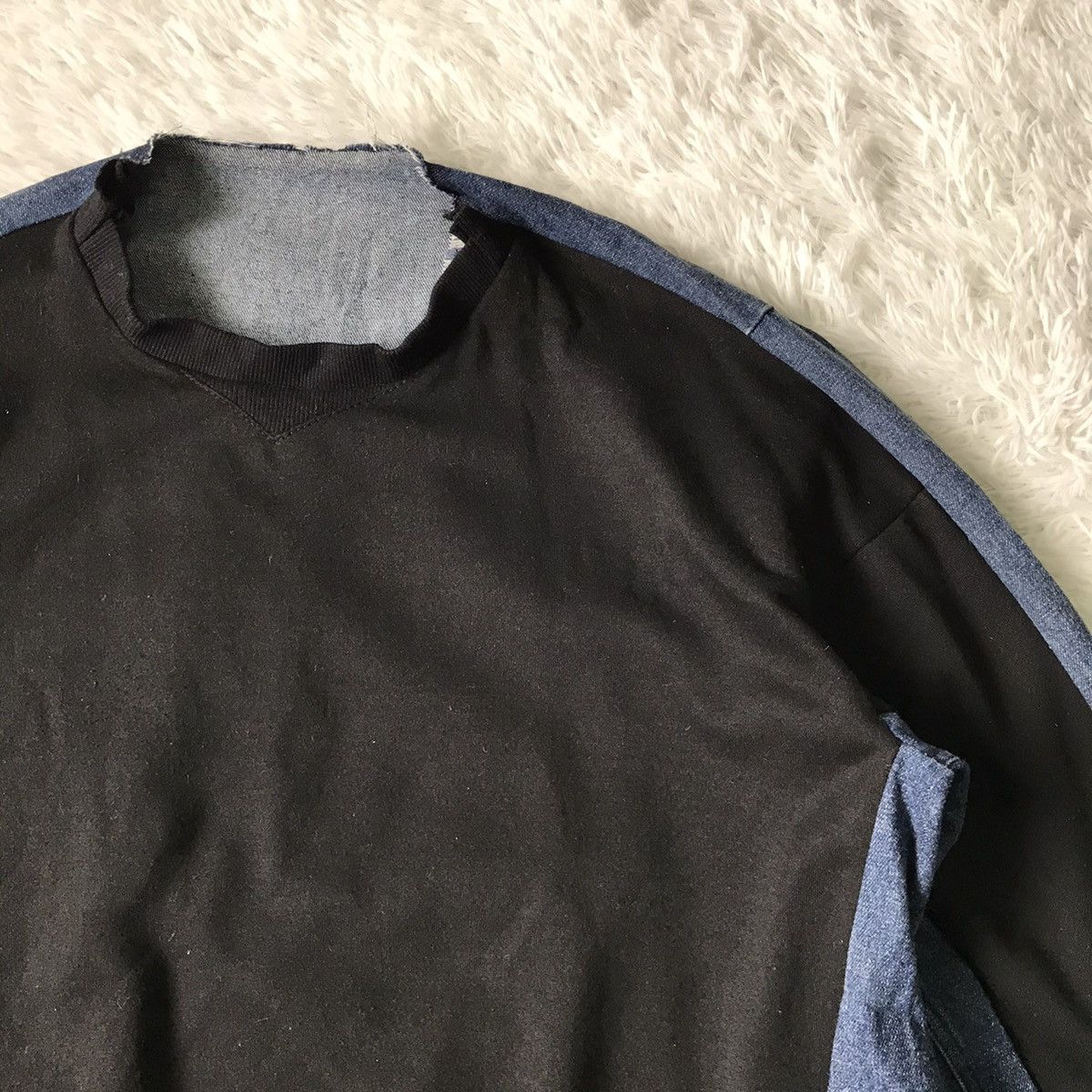 Japanese Brand Distress & Constructed Sweater/Sweatshirt Jeans Size US L / EU 52-54 / 3 - 4 Thumbnail