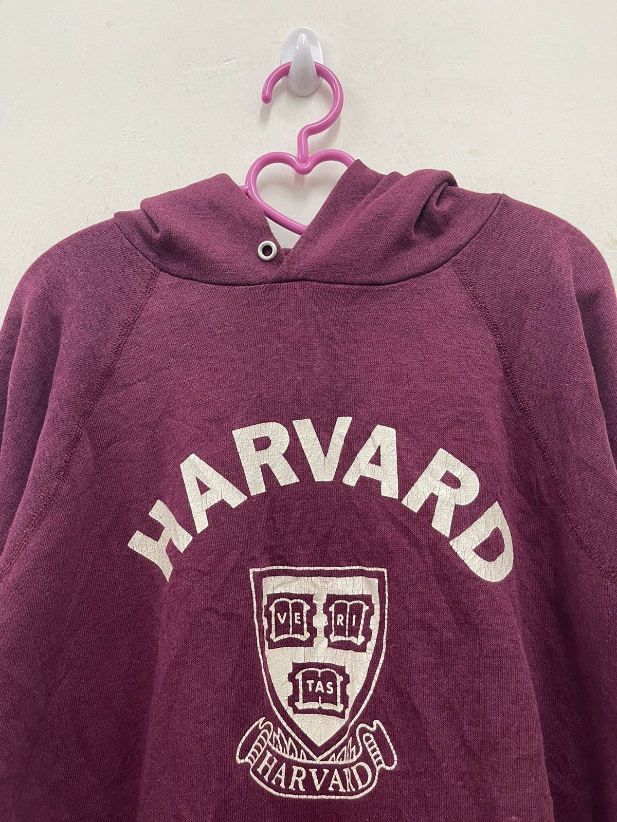 Vintage Rare Vintage HARVARD Veritas Hoodie Collegiate Size US XL / EU 56 / 4 - 2 Thumbnail