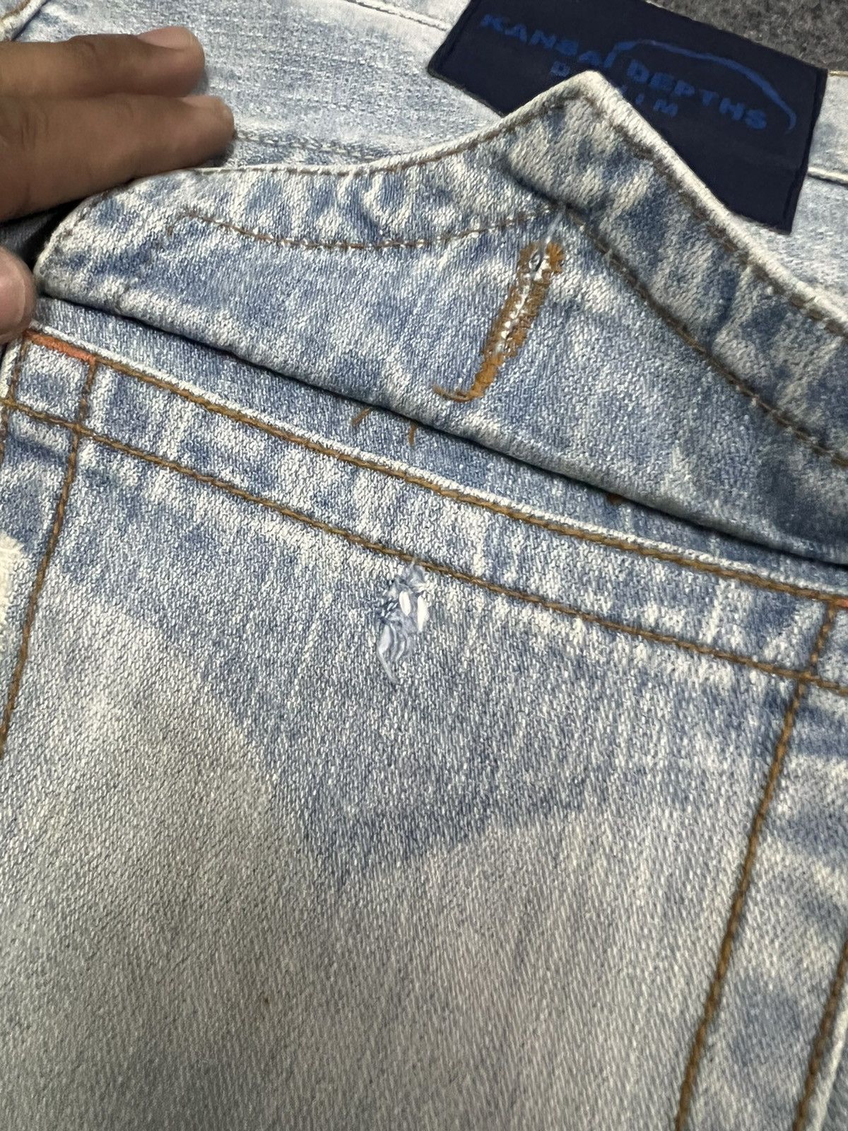 Kansai Yamamoto × Vintage Kansai Depths Flare Distressed Denim Size US 30 / EU 46 - 8 Thumbnail