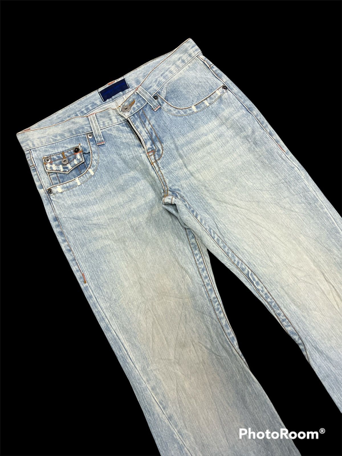 Kansai Yamamoto × Vintage Kansai Depths Flare Distressed Denim Size US 30 / EU 46 - 6 Thumbnail