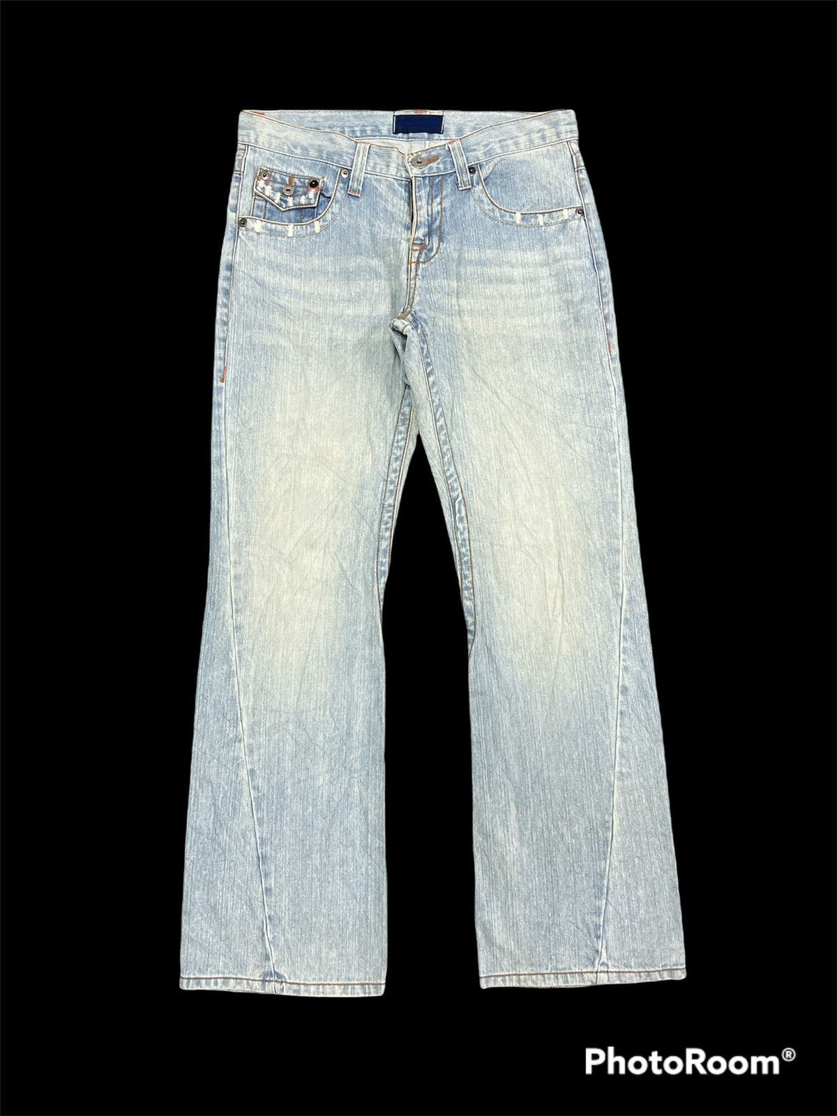 Kansai Yamamoto × Vintage Kansai Depths Flare Distressed Denim Size US 30 / EU 46 - 2 Thumbnail