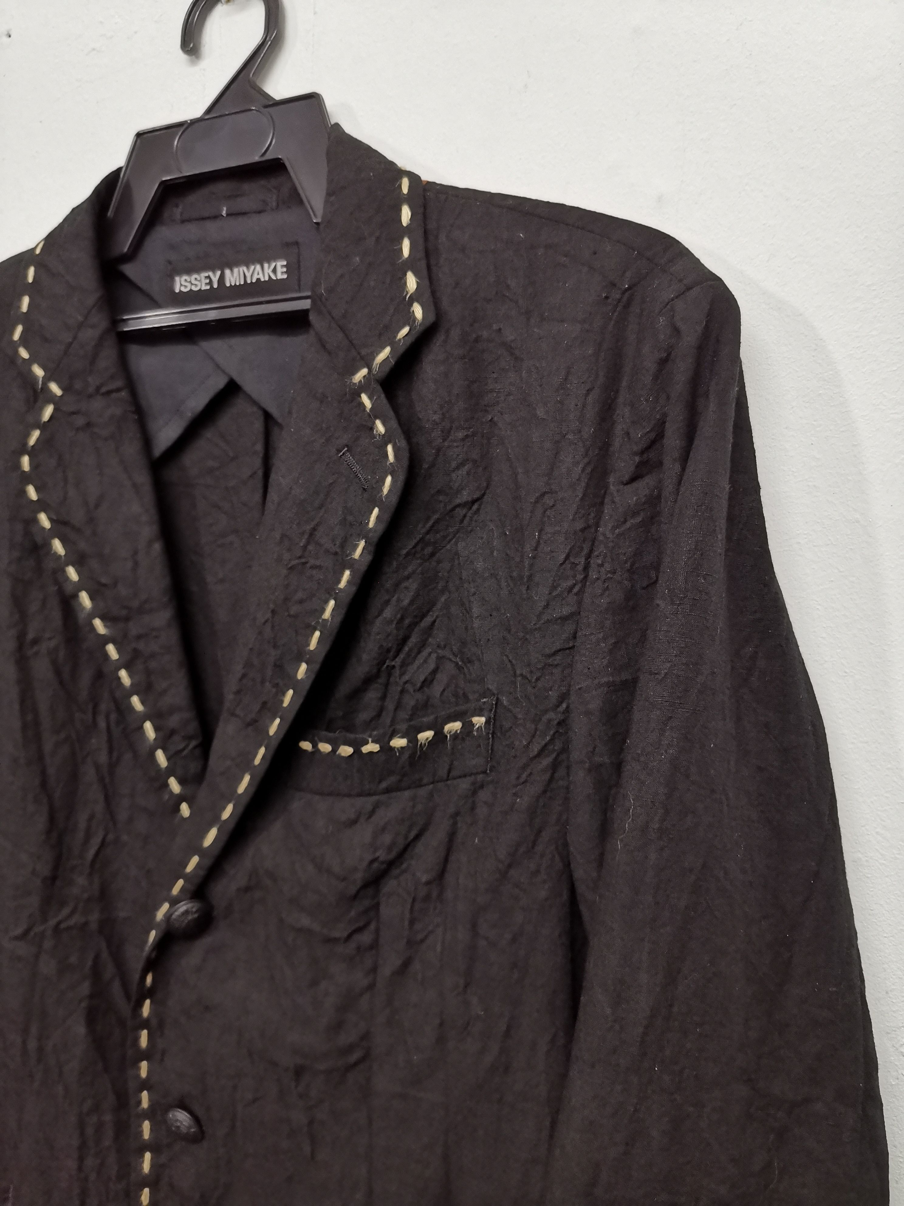 Issey Miyake Issey Miyake Button Black Jacket Size US M / EU 48-50 / 2 - 6 Thumbnail