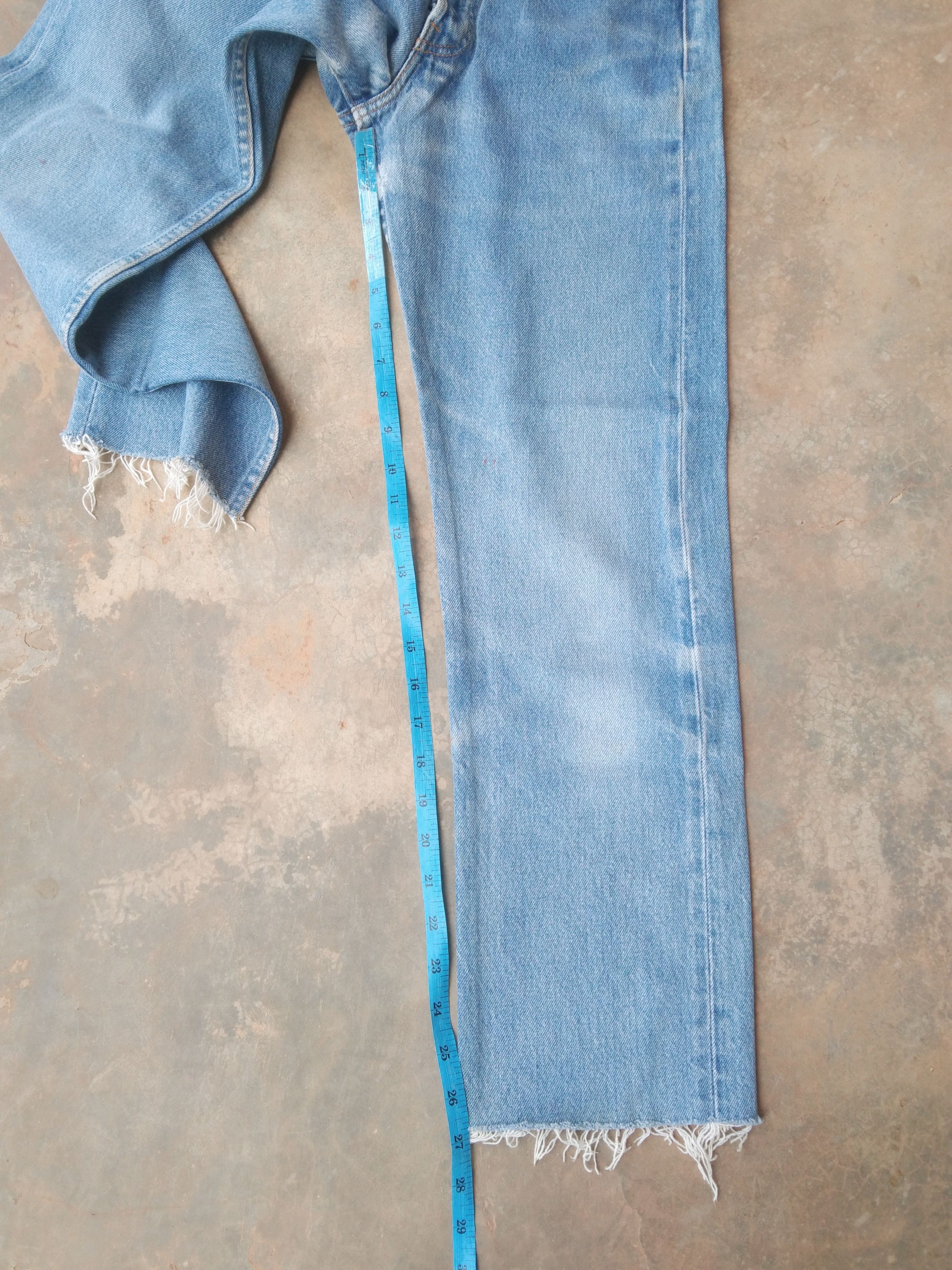 90s Vintage Levis 501 USA Cropped Distressed Jeans 26x26.5