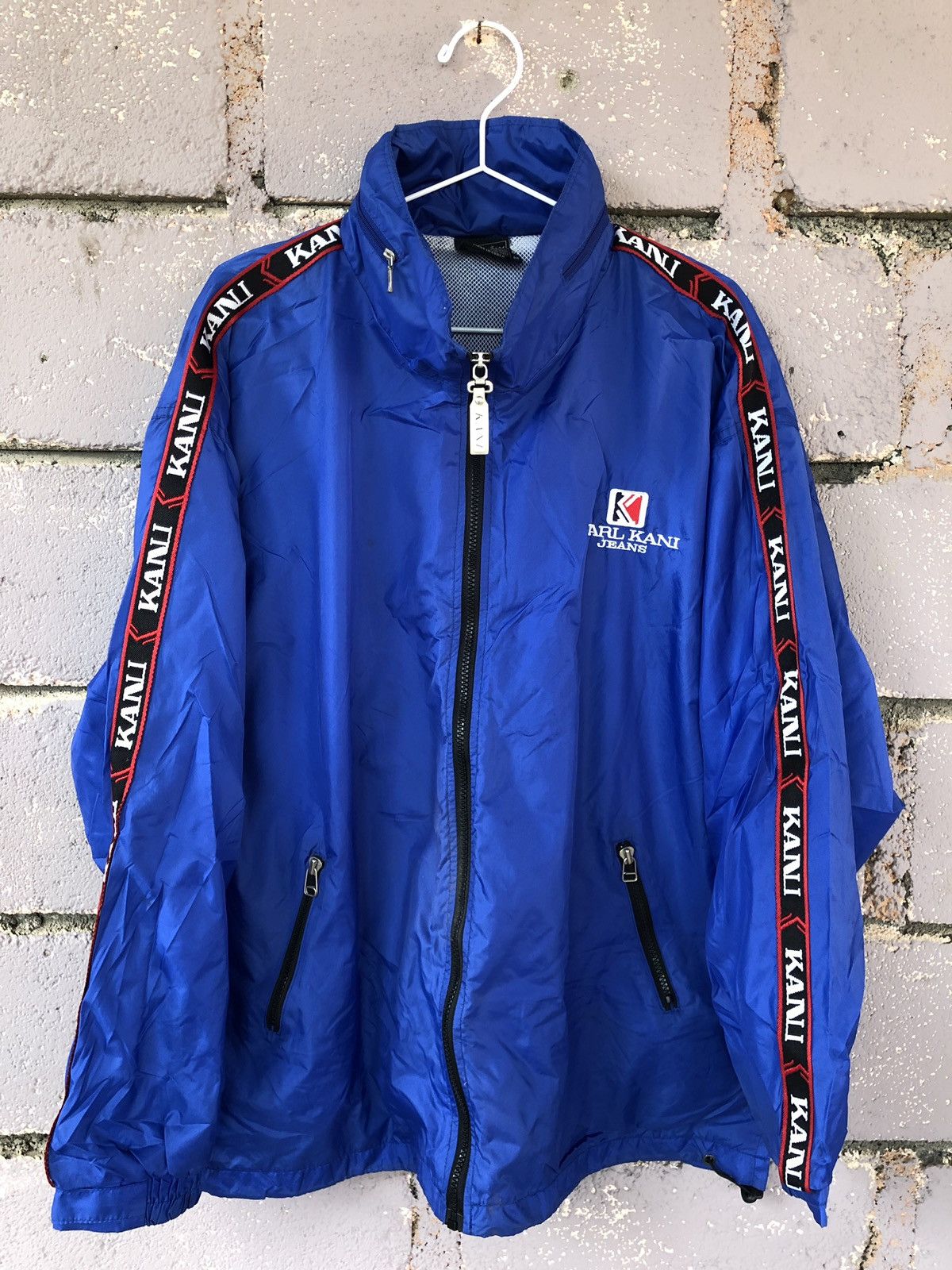 image of 90's Vintage Karl Kani Jeans Sweater in Blue, Men's (Size Medium)