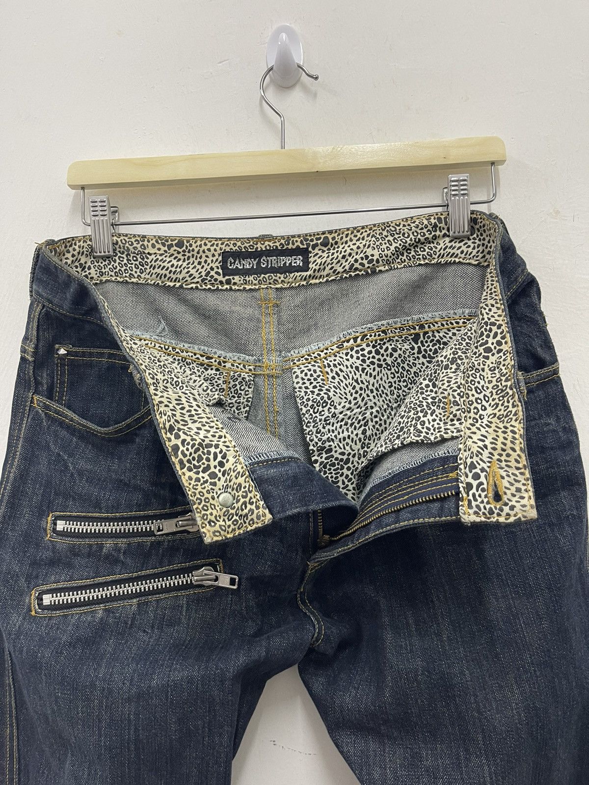 Seditionaries Rare Vintage CANDY STRIPPER Japan Zipped Jeans Denim Size US 33 - 6 Thumbnail
