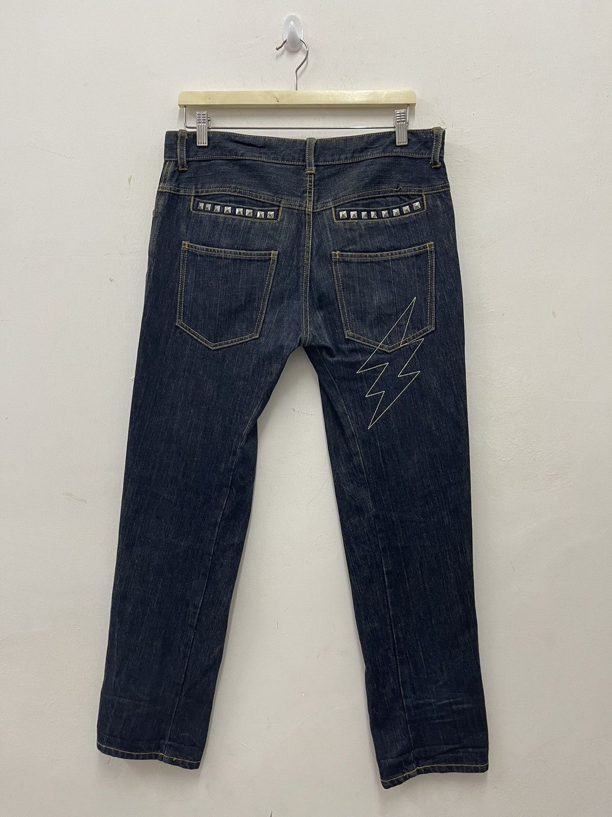 image of Vintage Candy Stripper Japan Zipped Jeans Denim in Blue, Men's (Size 33)