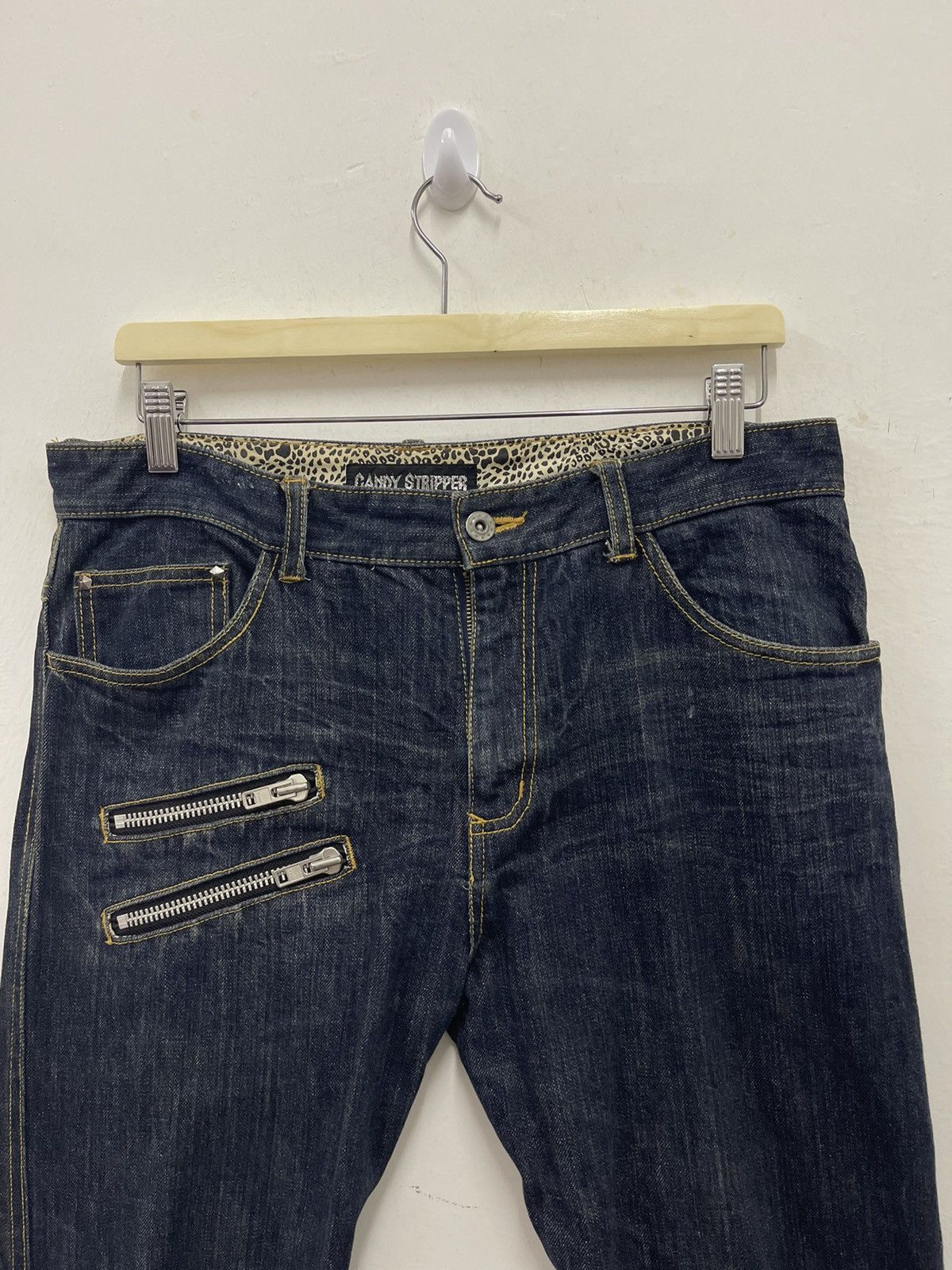 Seditionaries Rare Vintage CANDY STRIPPER Japan Zipped Jeans Denim Size US 33 - 5 Thumbnail