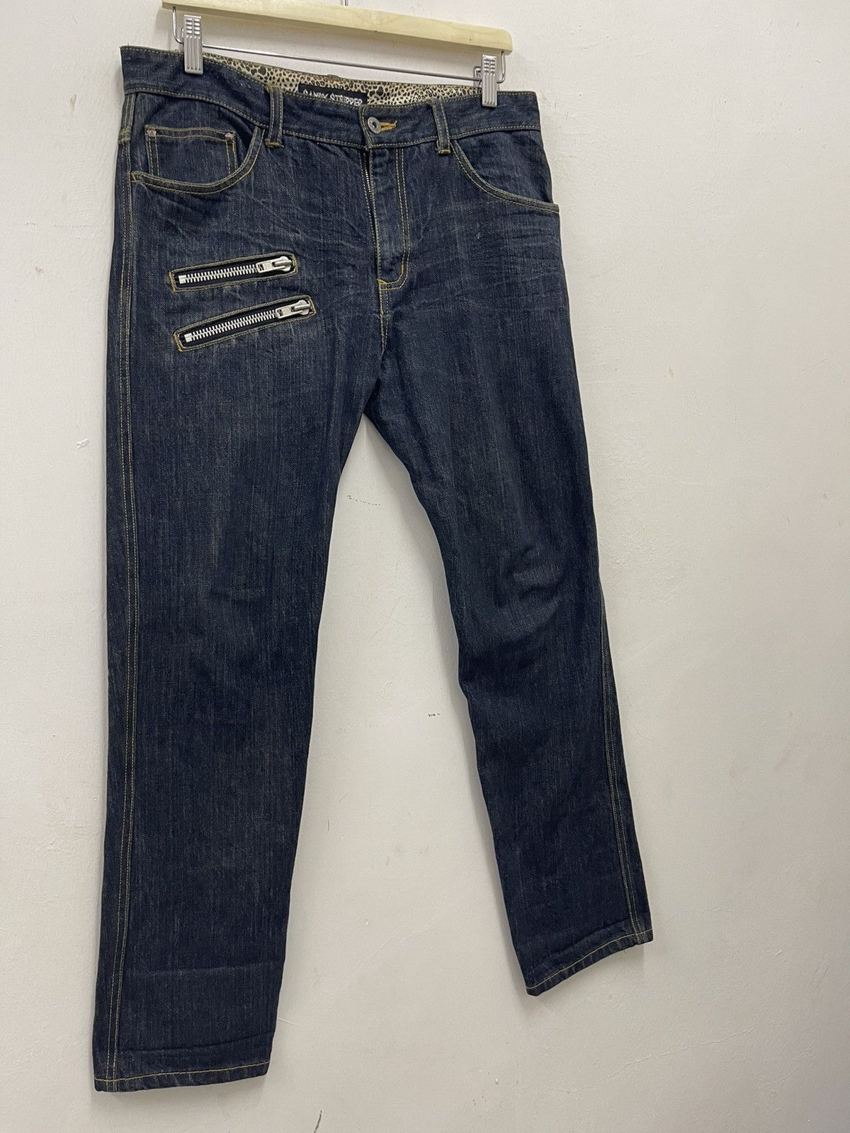 Seditionaries Rare Vintage CANDY STRIPPER Japan Zipped Jeans Denim Size US 33 - 4 Thumbnail