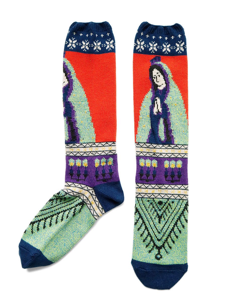 Kapital Kapital 96 Strand Maria Print Socks Size ONE SIZE - 1 Thumbnail