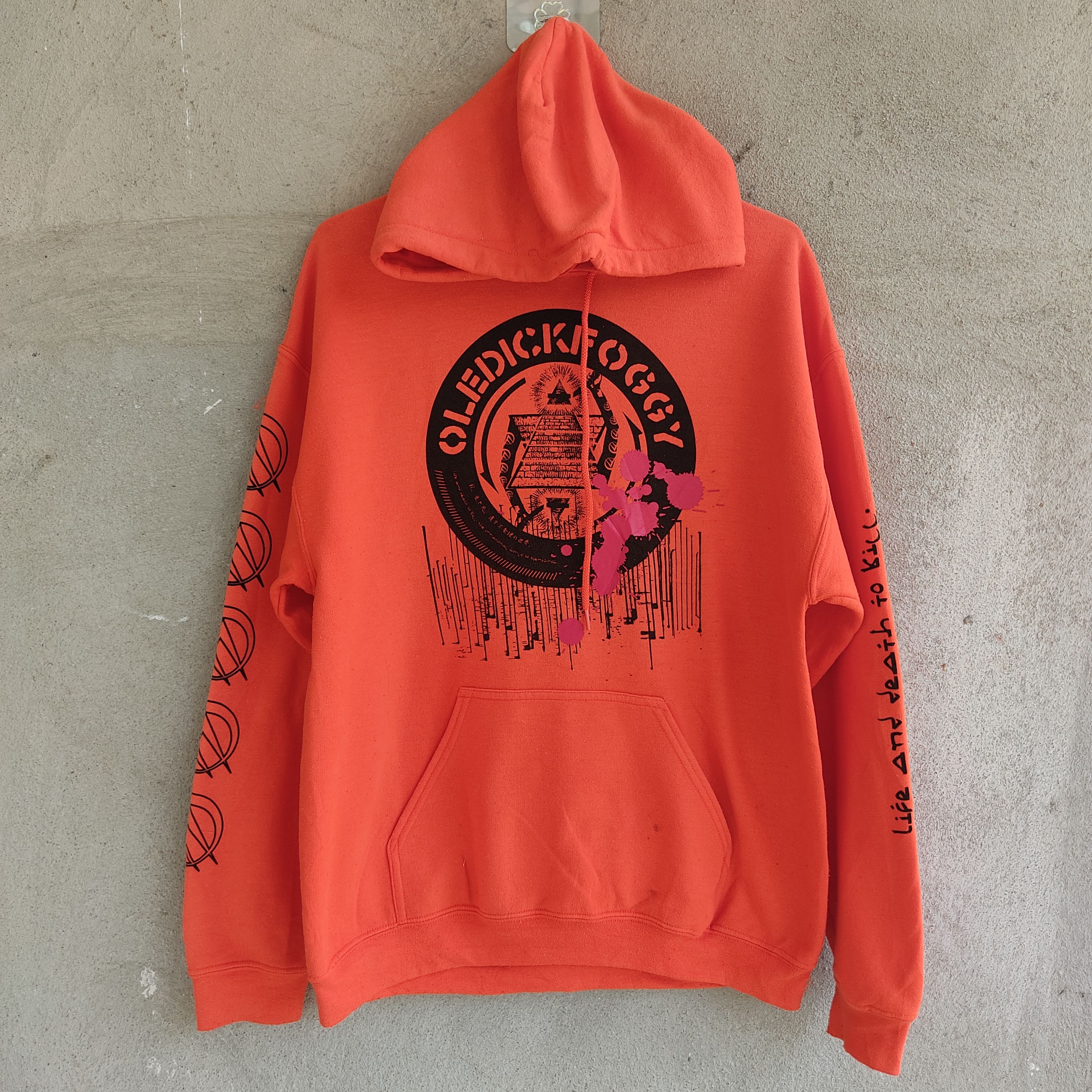 Designer × Gildan Oledickfoggy Big Logo Orange Hoodie Size US M / EU 48-50 / 2 - 1 Thumbnail