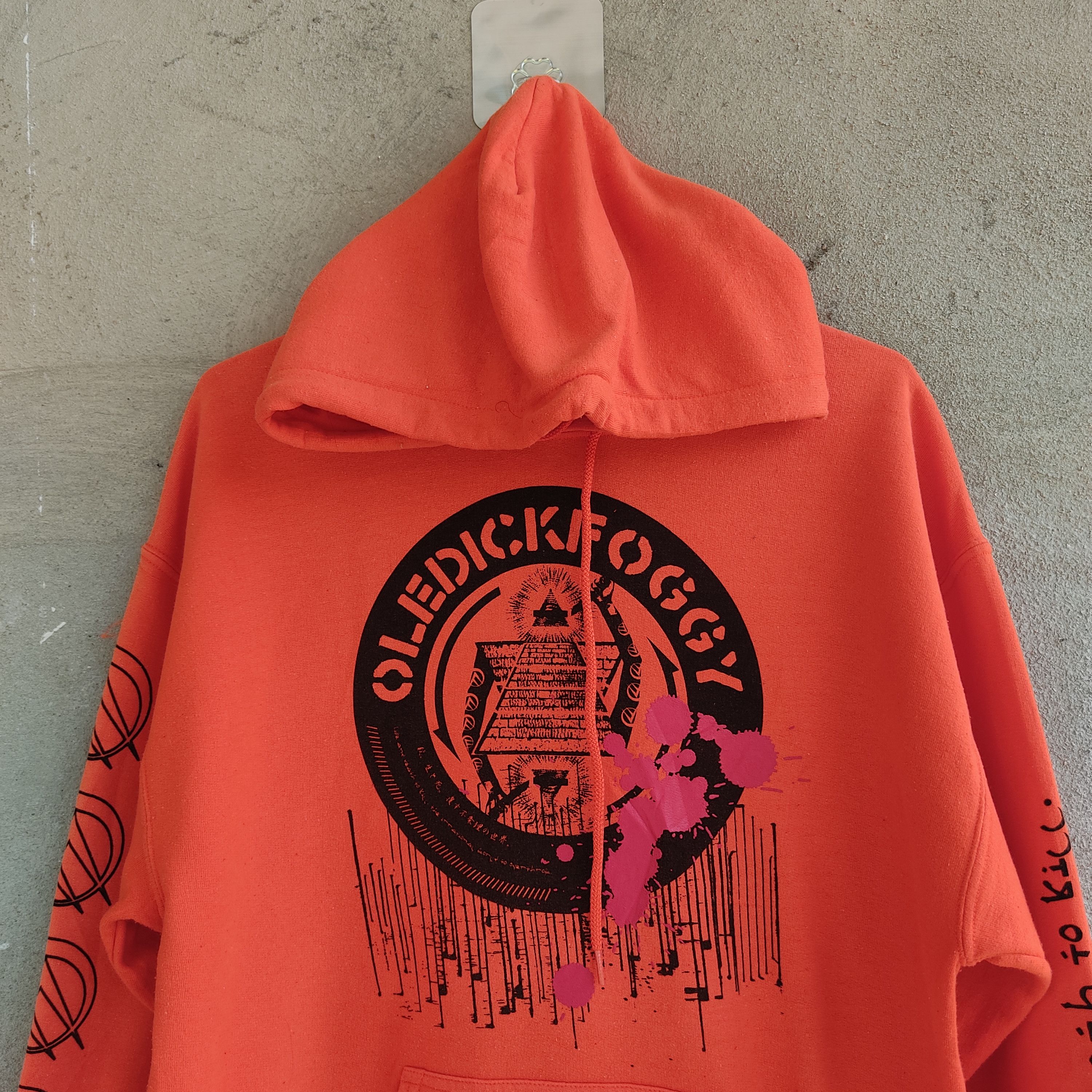 Designer × Gildan Oledickfoggy Big Logo Orange Hoodie Size US M / EU 48-50 / 2 - 3 Thumbnail