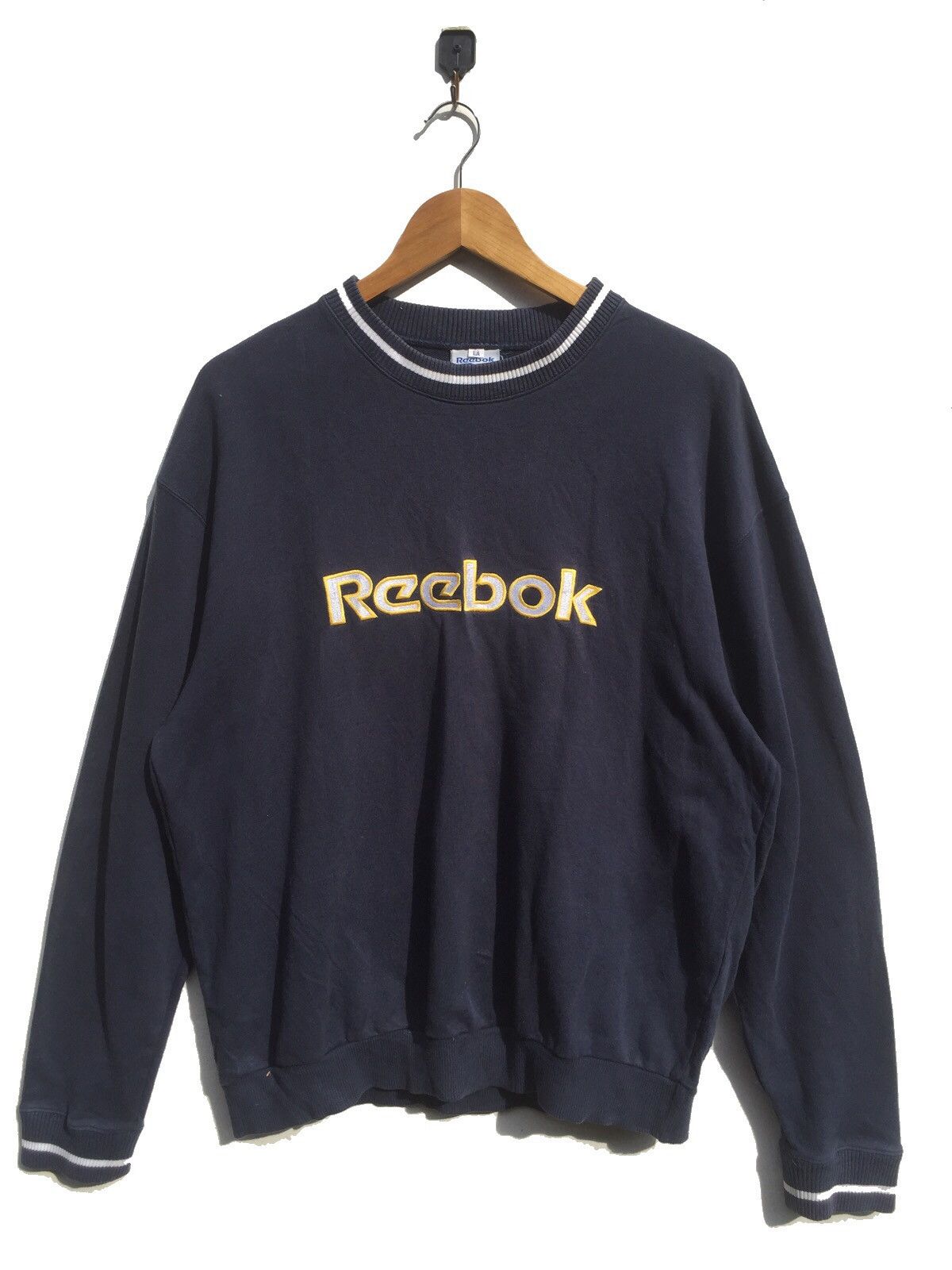 RARE VINTAGE EMBROIDERED REEBOK BIG LOGO PULLOVER