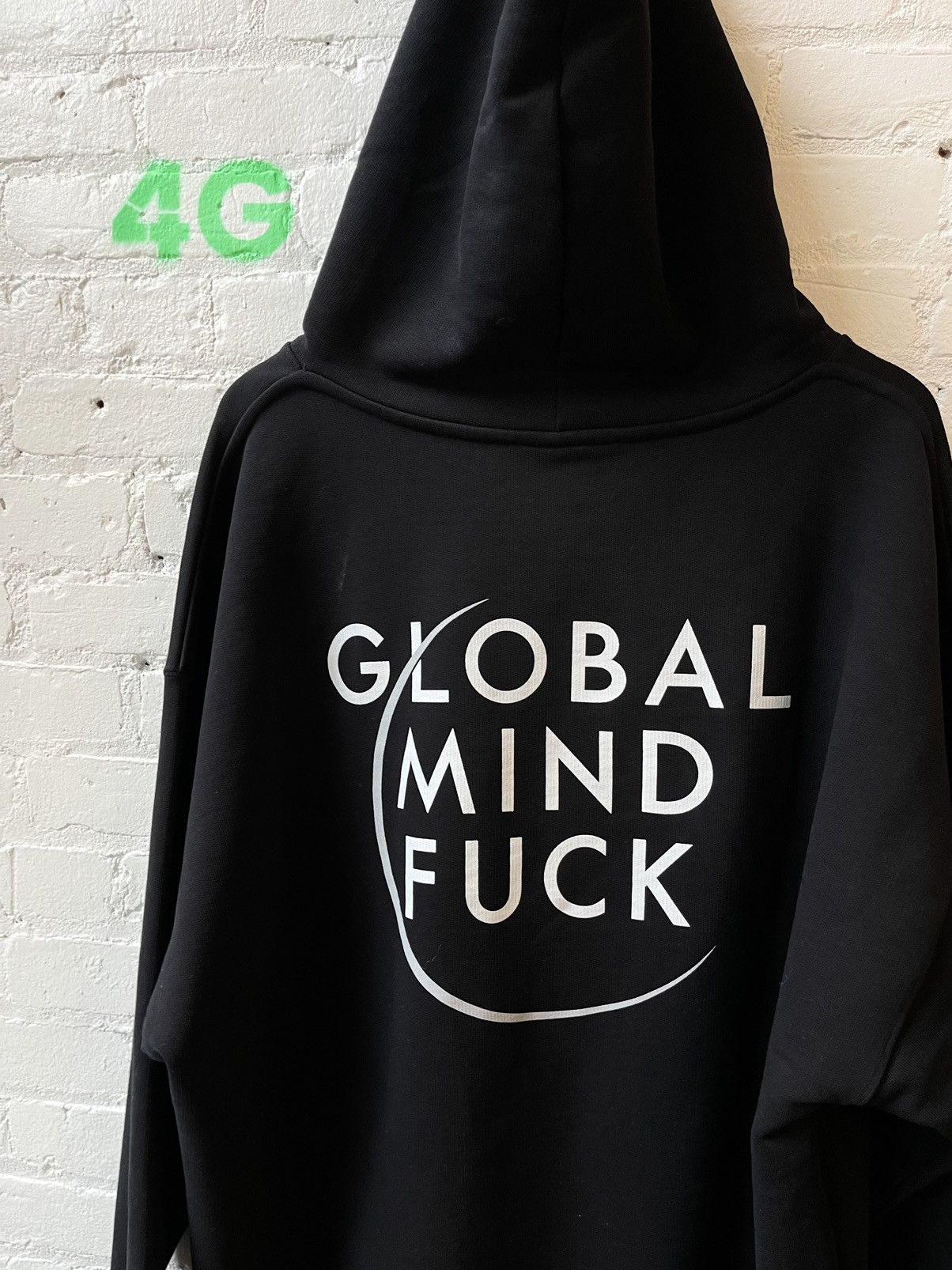 image of Vetements Global Mind Fuck Hoodie Jacket 4Gseller in Black, Men's (Size XL)