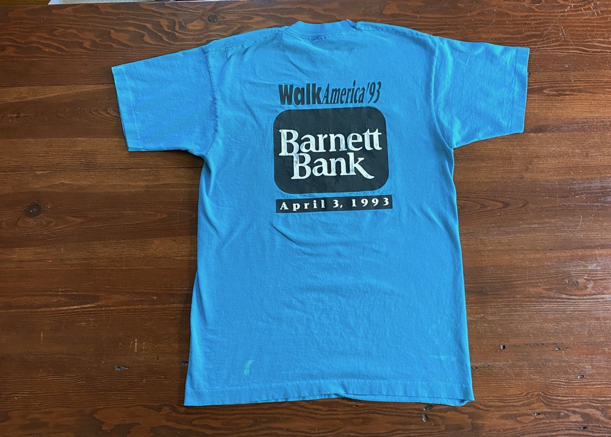 Fruit Of The Loom Vintage 1993 Walk America Distressed Single Stitch Tee Size US L / EU 52-54 / 3 - 14 Thumbnail
