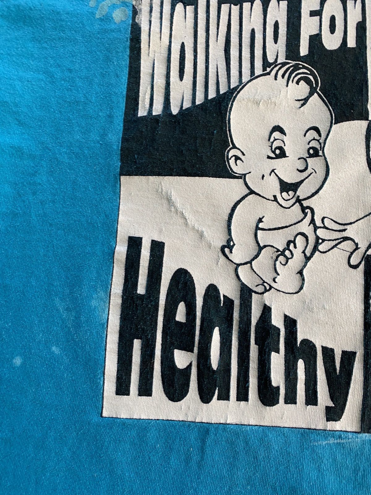 Fruit Of The Loom Vintage 1993 Walk America Distressed Single Stitch Tee Size US L / EU 52-54 / 3 - 7 Thumbnail
