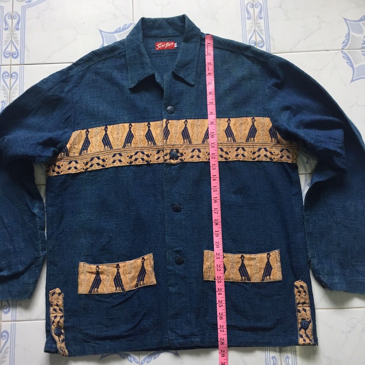 Japanese Brand Slap Shot Birds Kuno Symbols Button Up Jacket MADE IN JAPAN Size US M / EU 48-50 / 2 - 23 Thumbnail