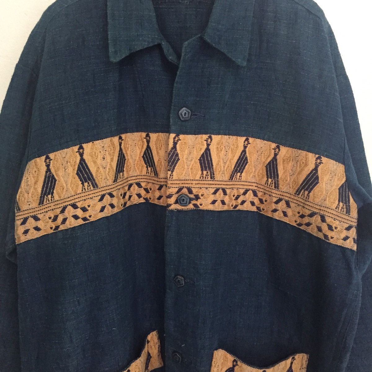 Japanese Brand Slap Shot Birds Kuno Symbols Button Up Jacket MADE IN JAPAN Size US M / EU 48-50 / 2 - 12 Thumbnail