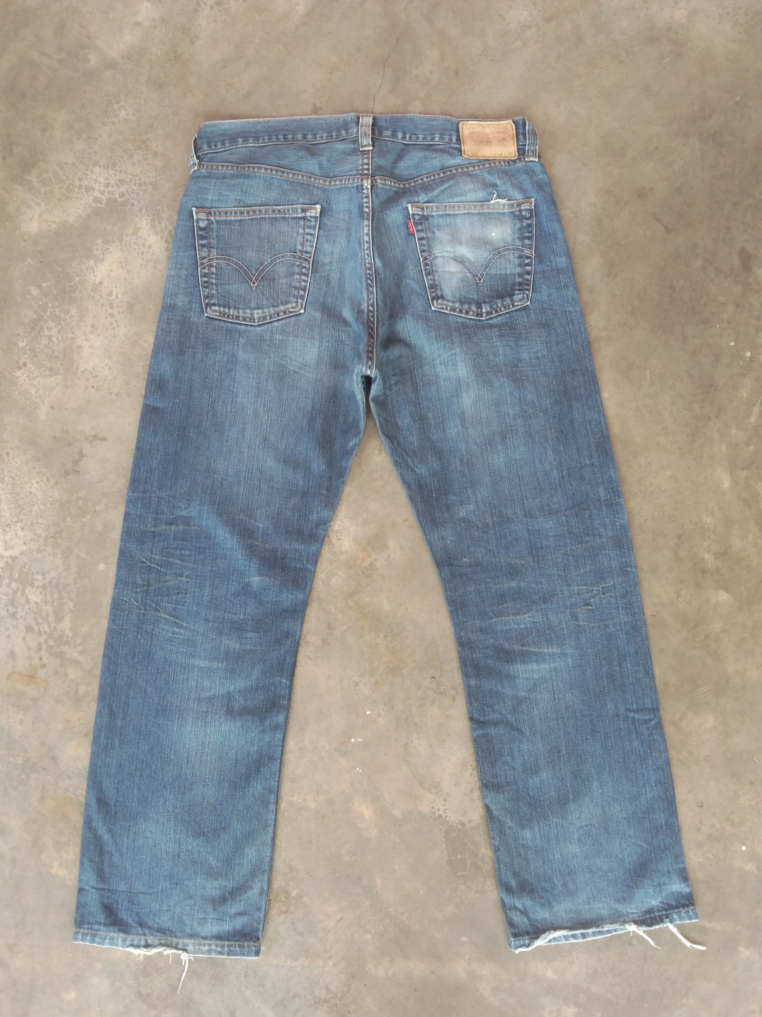 Levi's Vintage Levi's 501 Straight Leg Distressed Jeans 34x30 Size US 34 / EU 50 - 2 Thumbnail