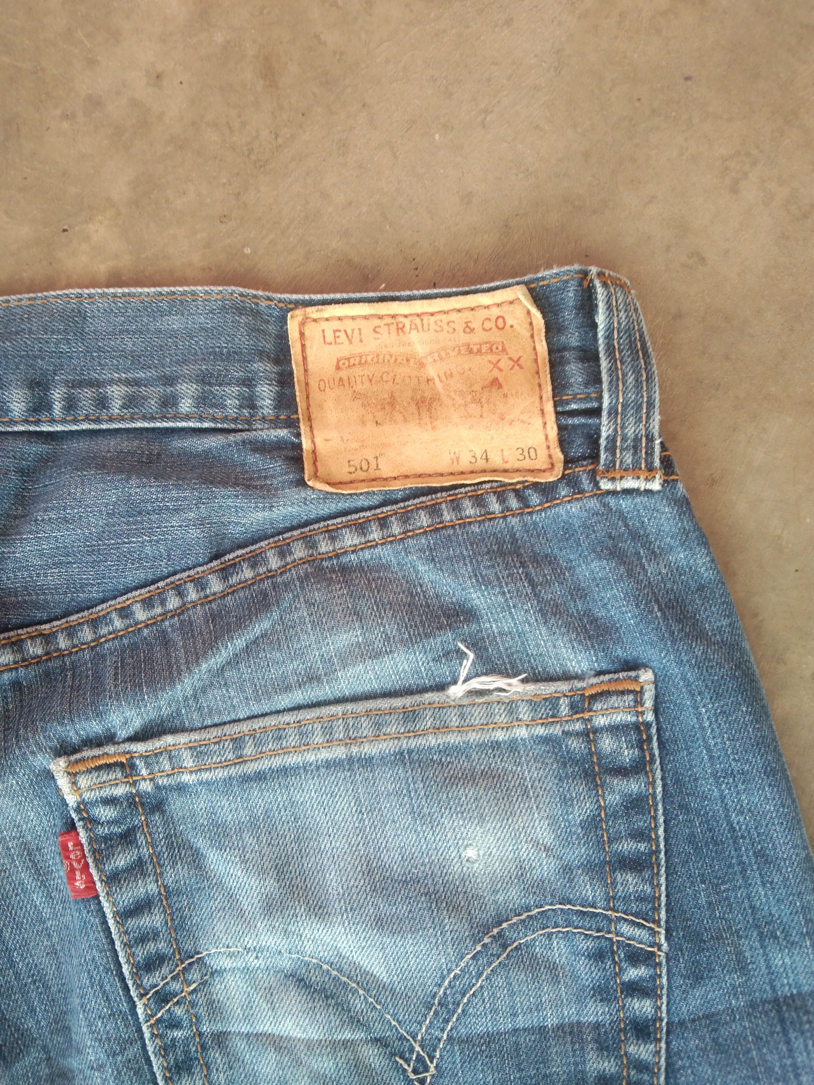 Levi's Vintage Levi's 501 Straight Leg Distressed Jeans 34x30 Size US 34 / EU 50 - 4 Thumbnail